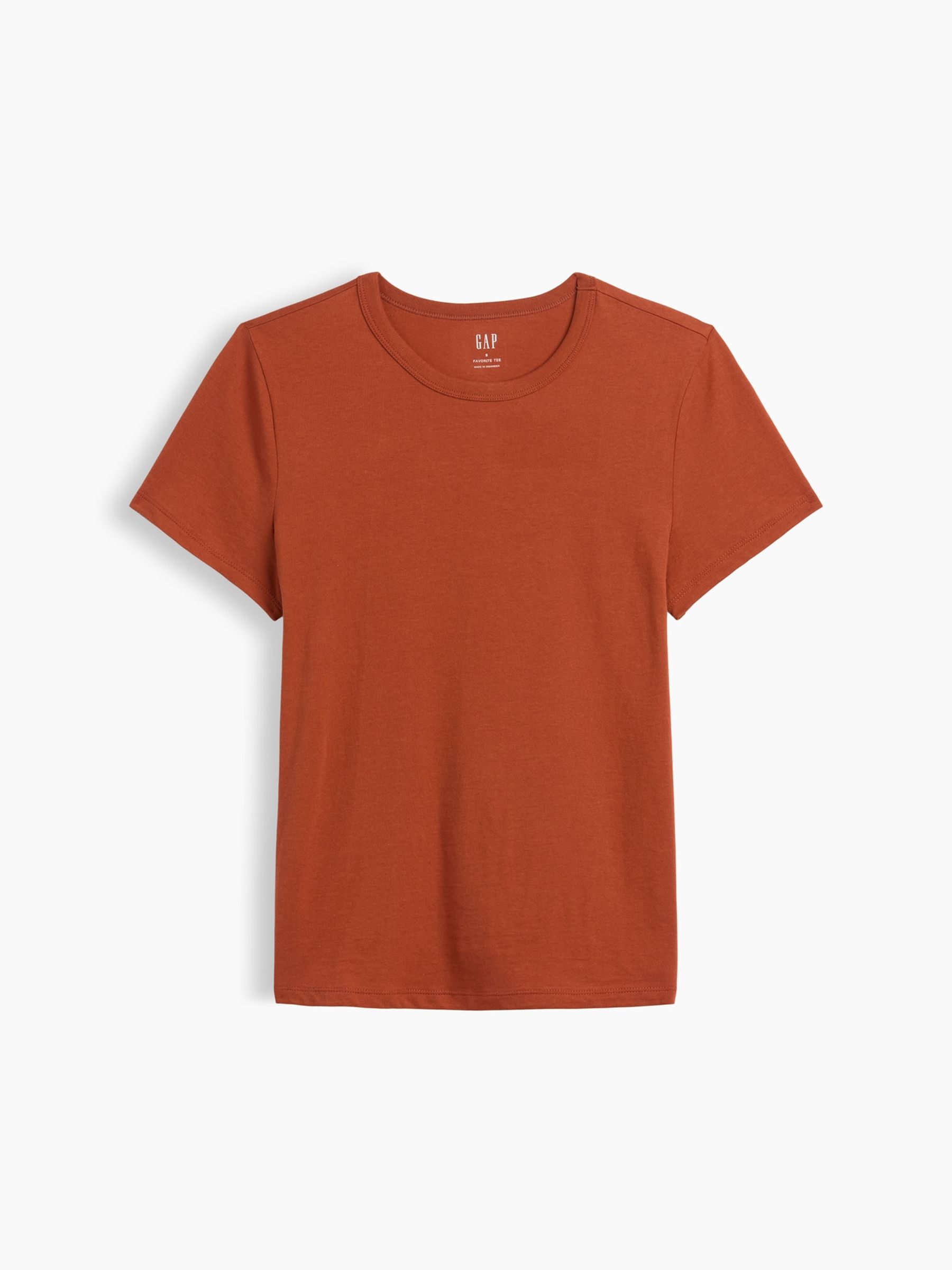 Burnt Orange Favourite Crew Neck Short Sleeve T-Shirt - Image 5 of 5
