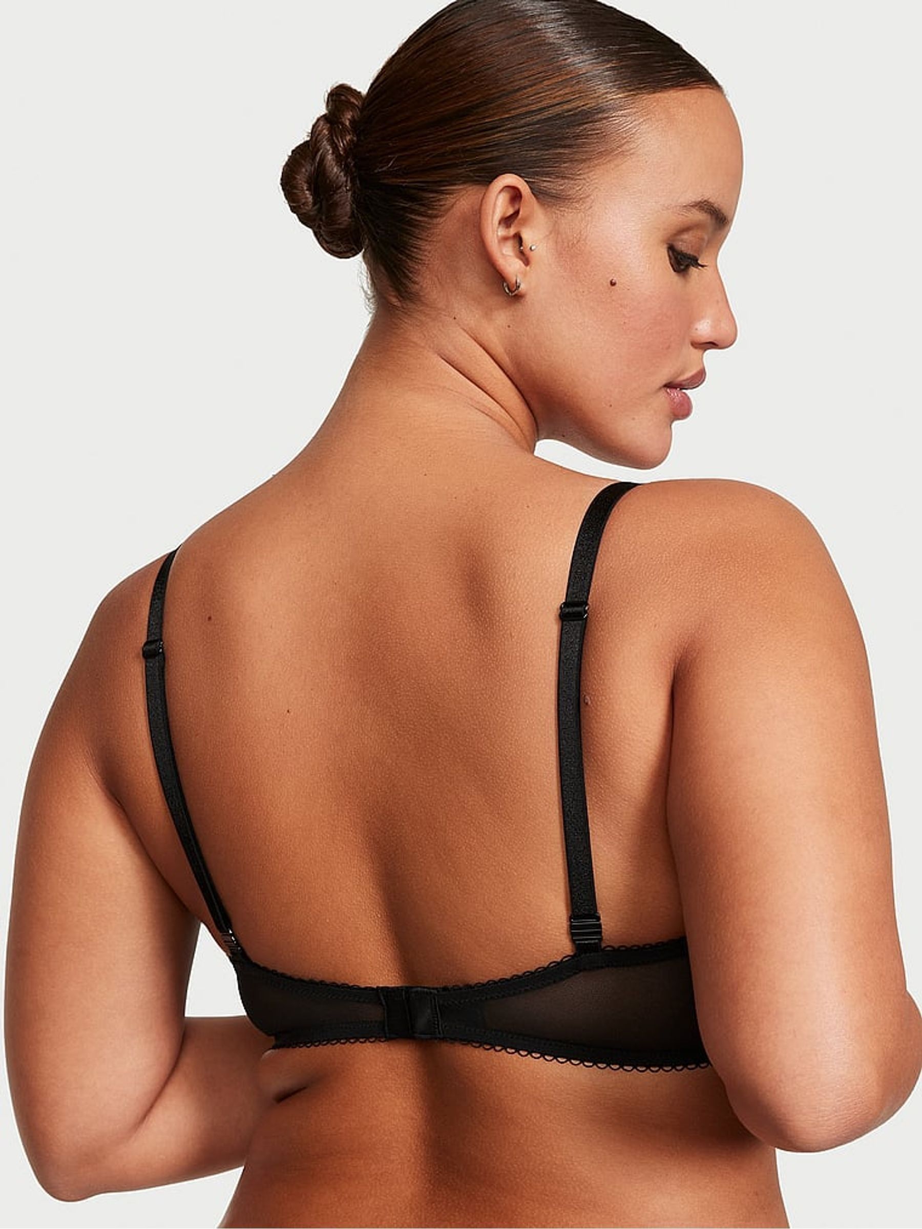 Black Unlined Demi Bra - Image 2 of 3