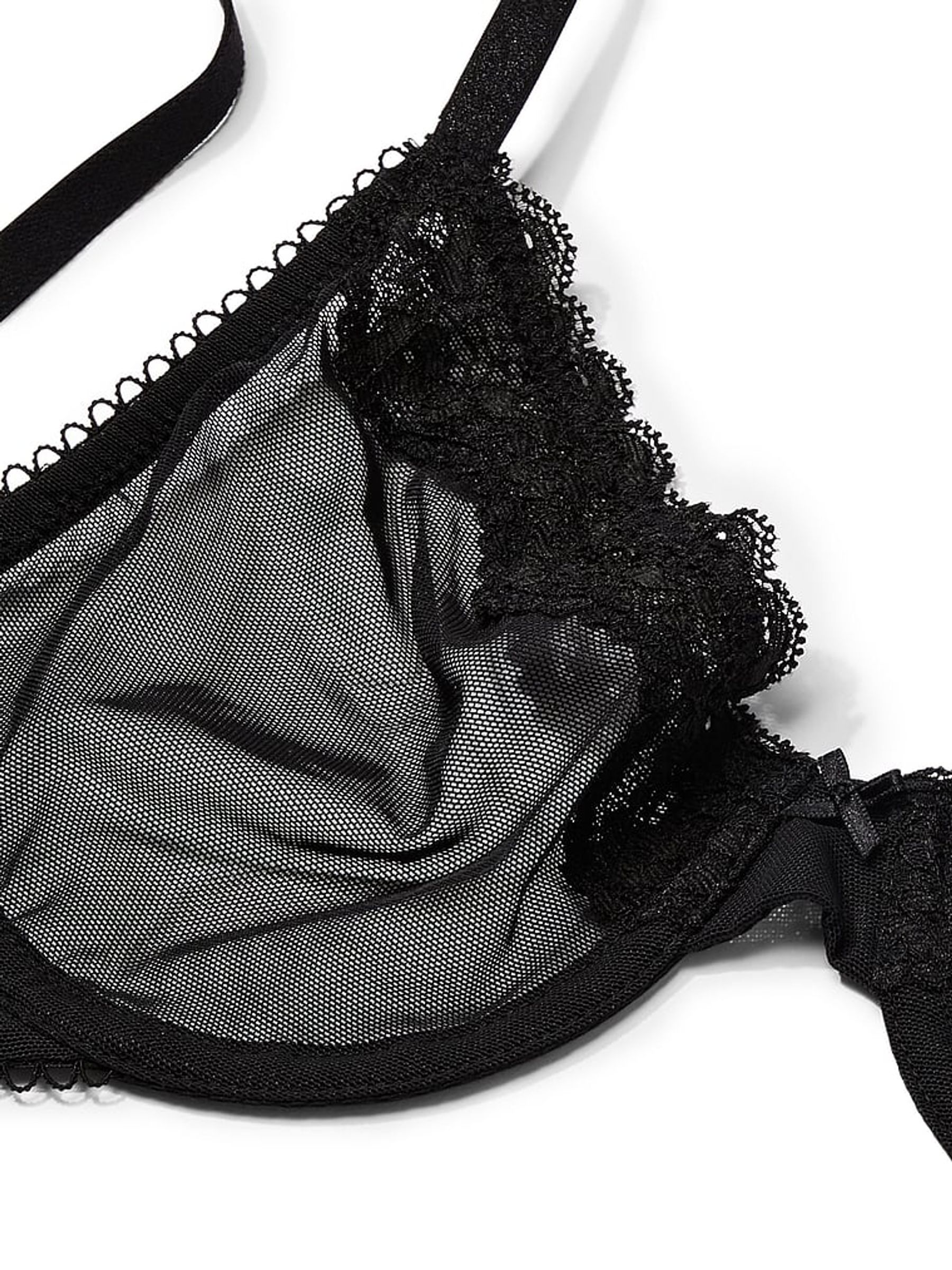 Black Unlined Demi Bra - Image 4 of 4