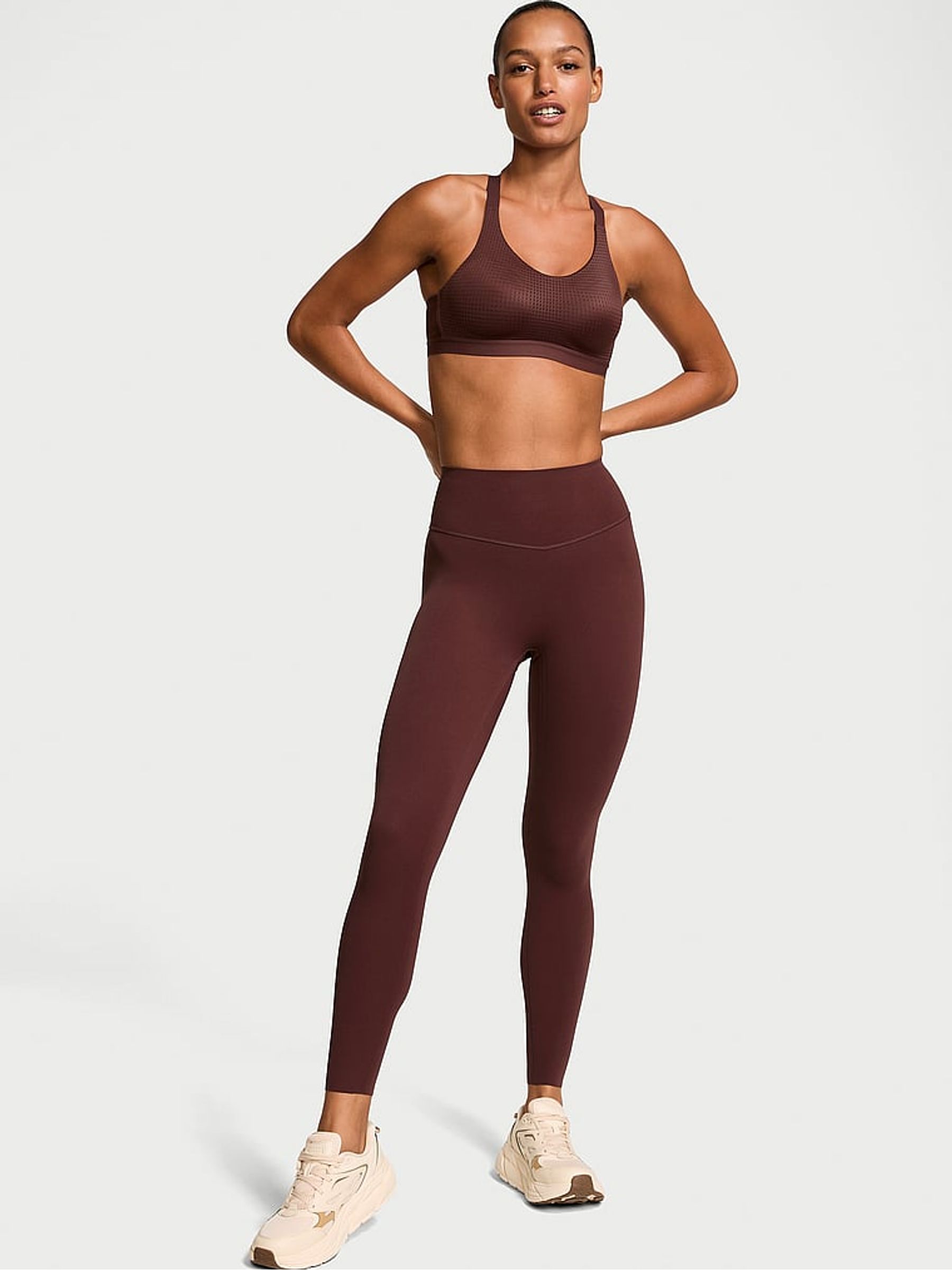 Burgundy Brown Full Length Elevate™ Leggings - Image 1 of 3