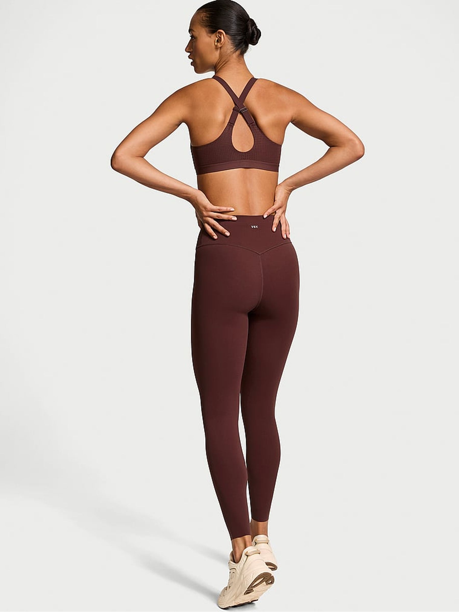 Burgundy Brown Full Length Elevate™ Leggings - Image 2 of 3