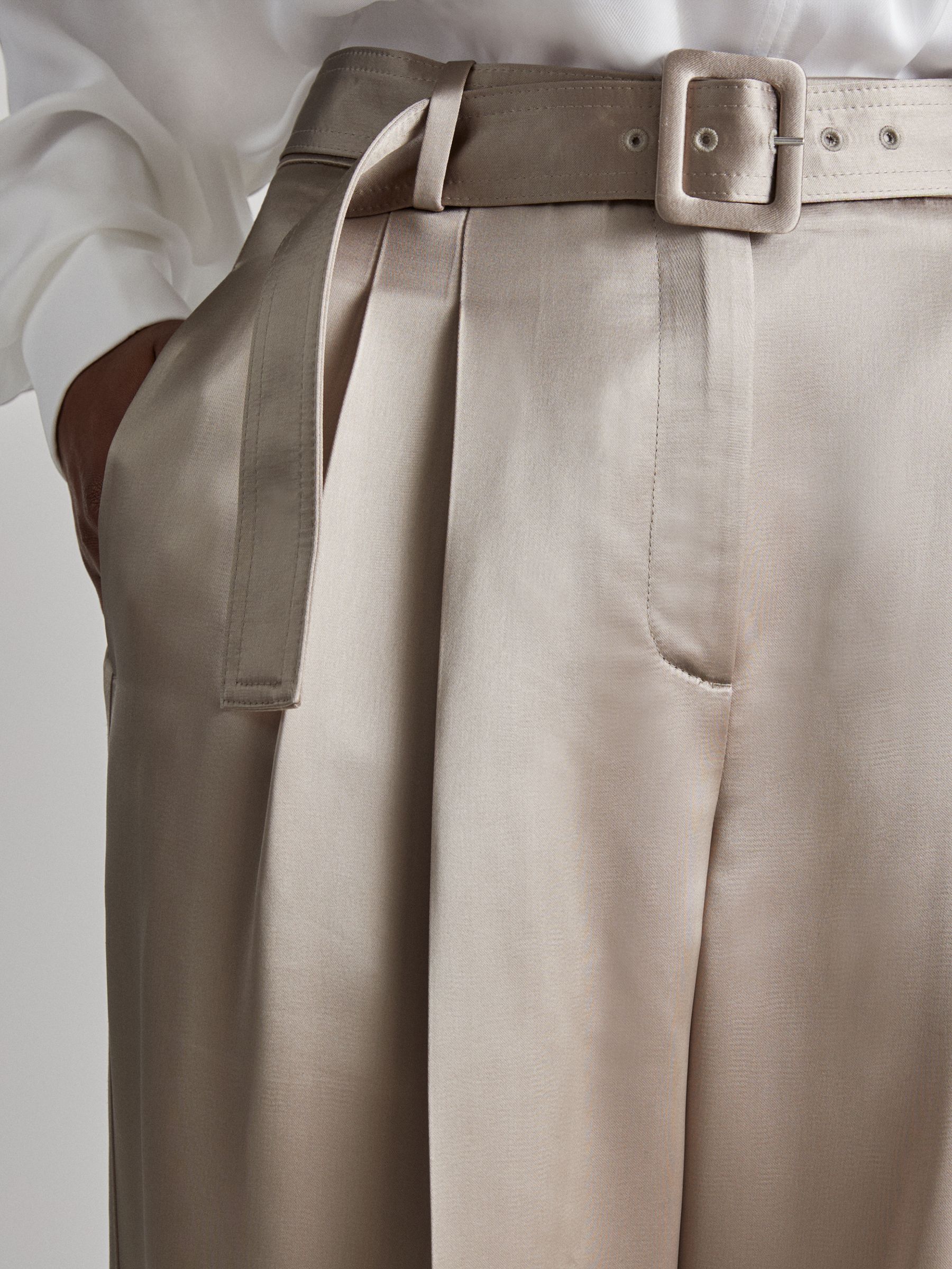 Renae Satin Trousers Champagne