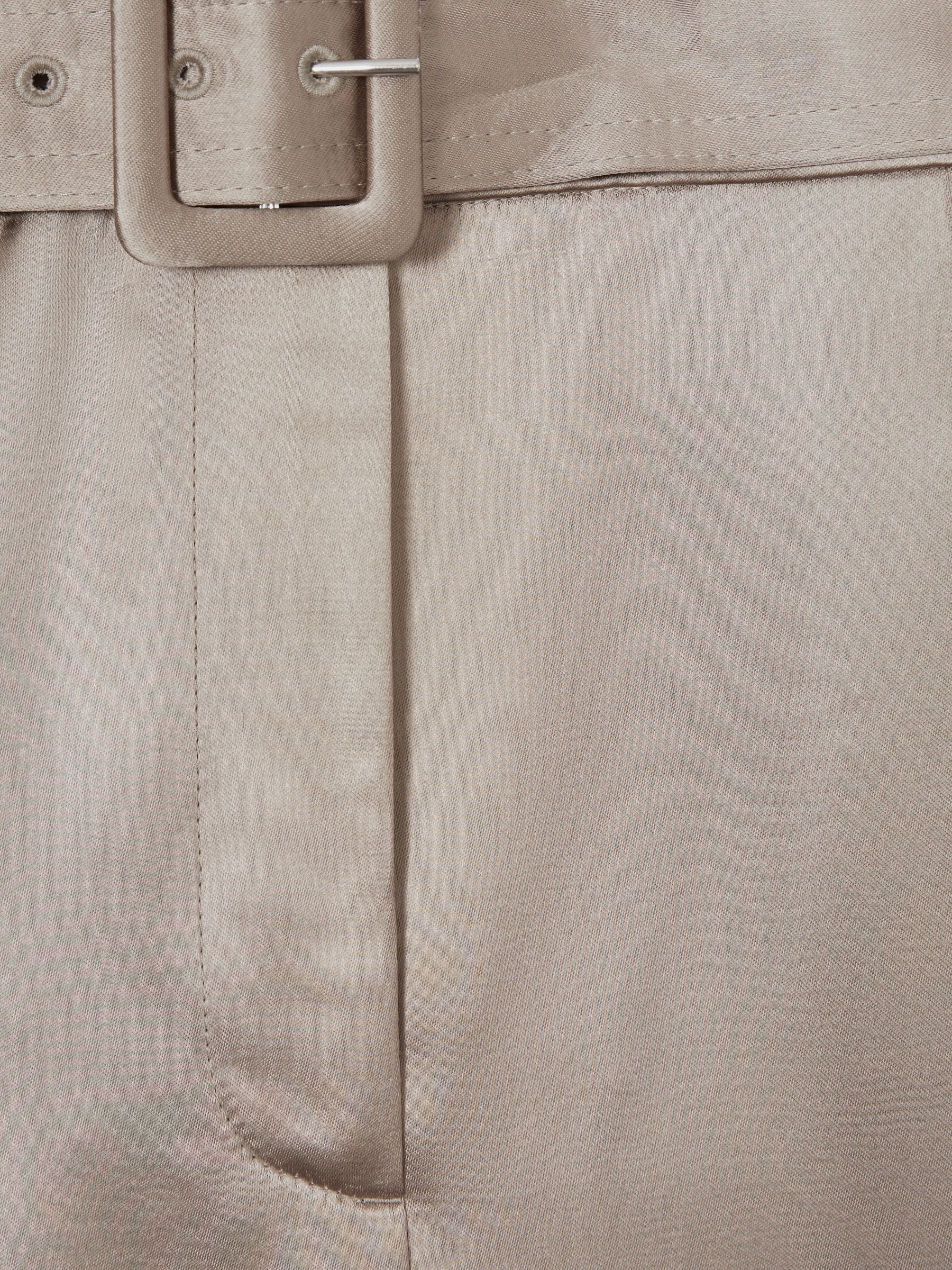 Atelier Belted Satin Trousers in Champagne - Image 5 of 5