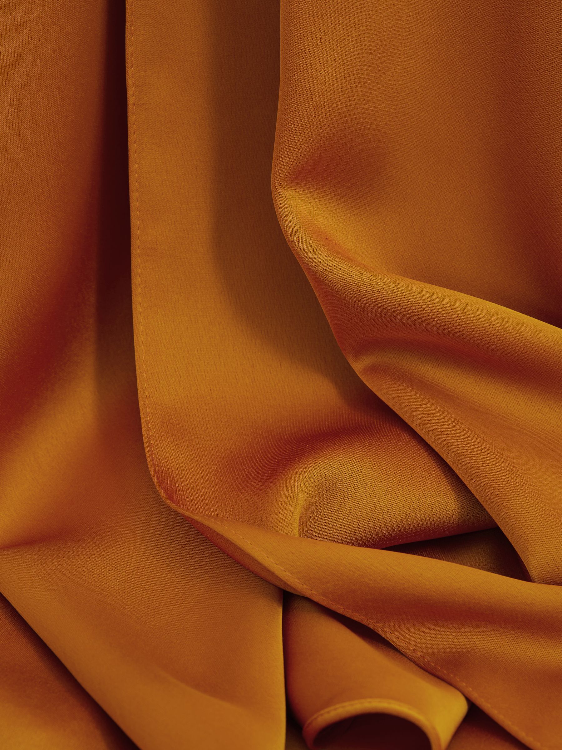 Halston Halter Cape Maxi Dress in Mustard - Image 6 of 6