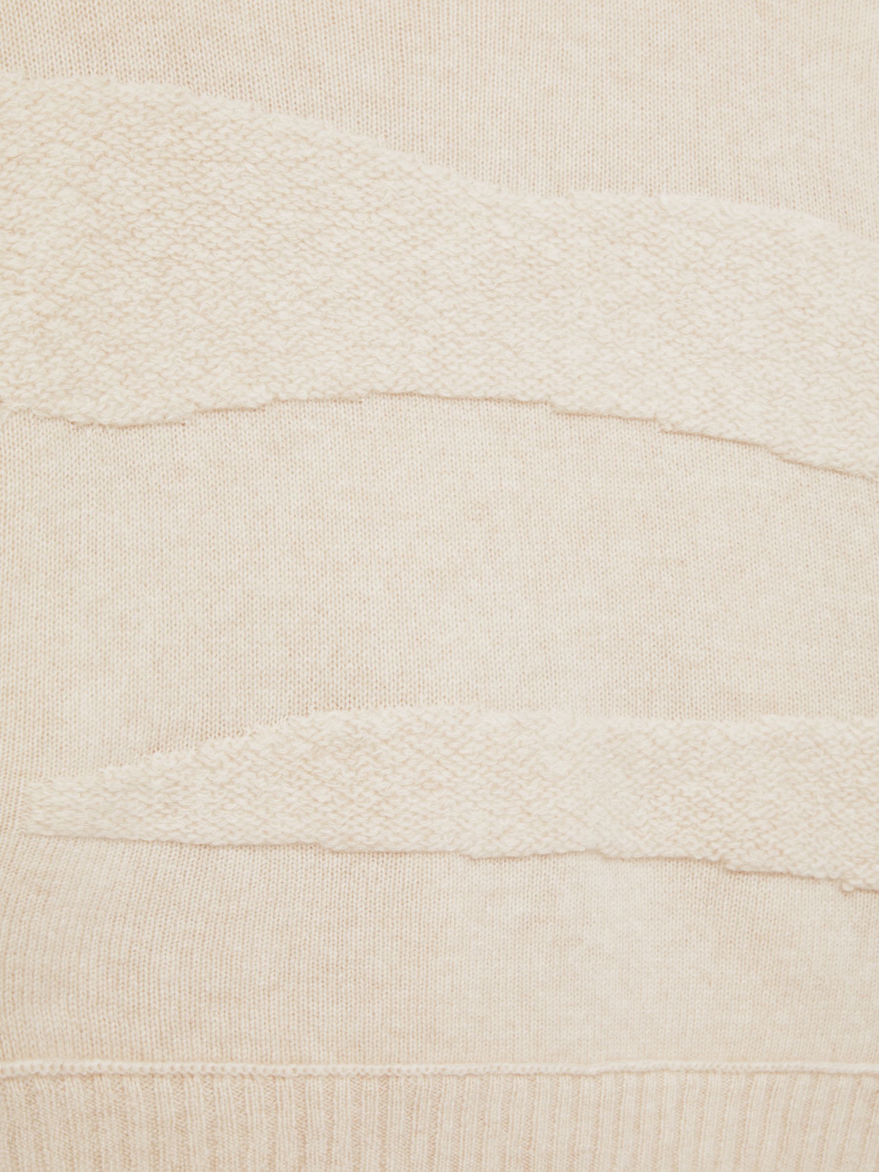 Crush Collection 100% Cashmere Roll-Neck Jumper in Cream - Image 6 of 6