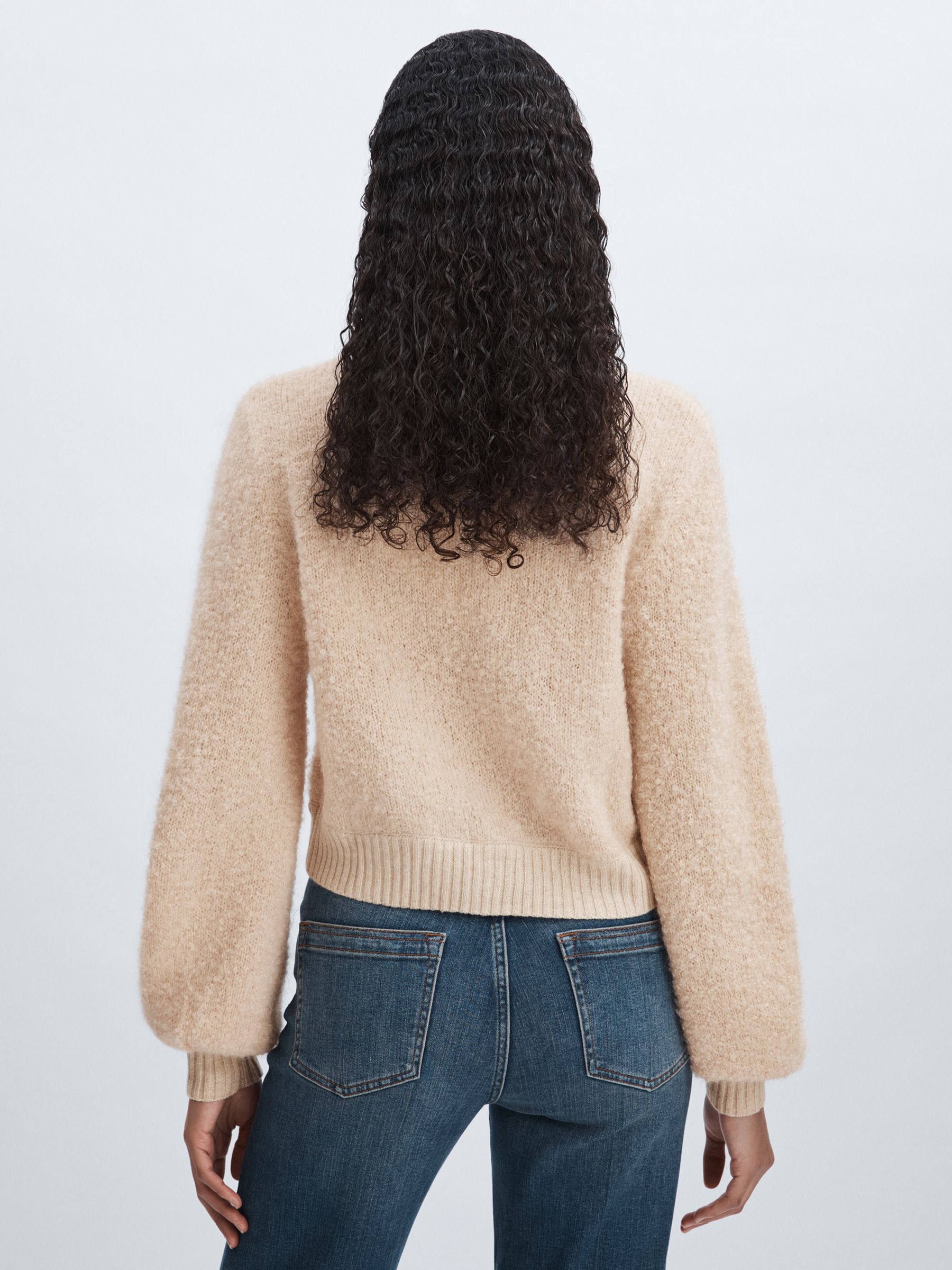 Crush Collection Bouclé Cardigan in Buttercup - Image 5 of 6