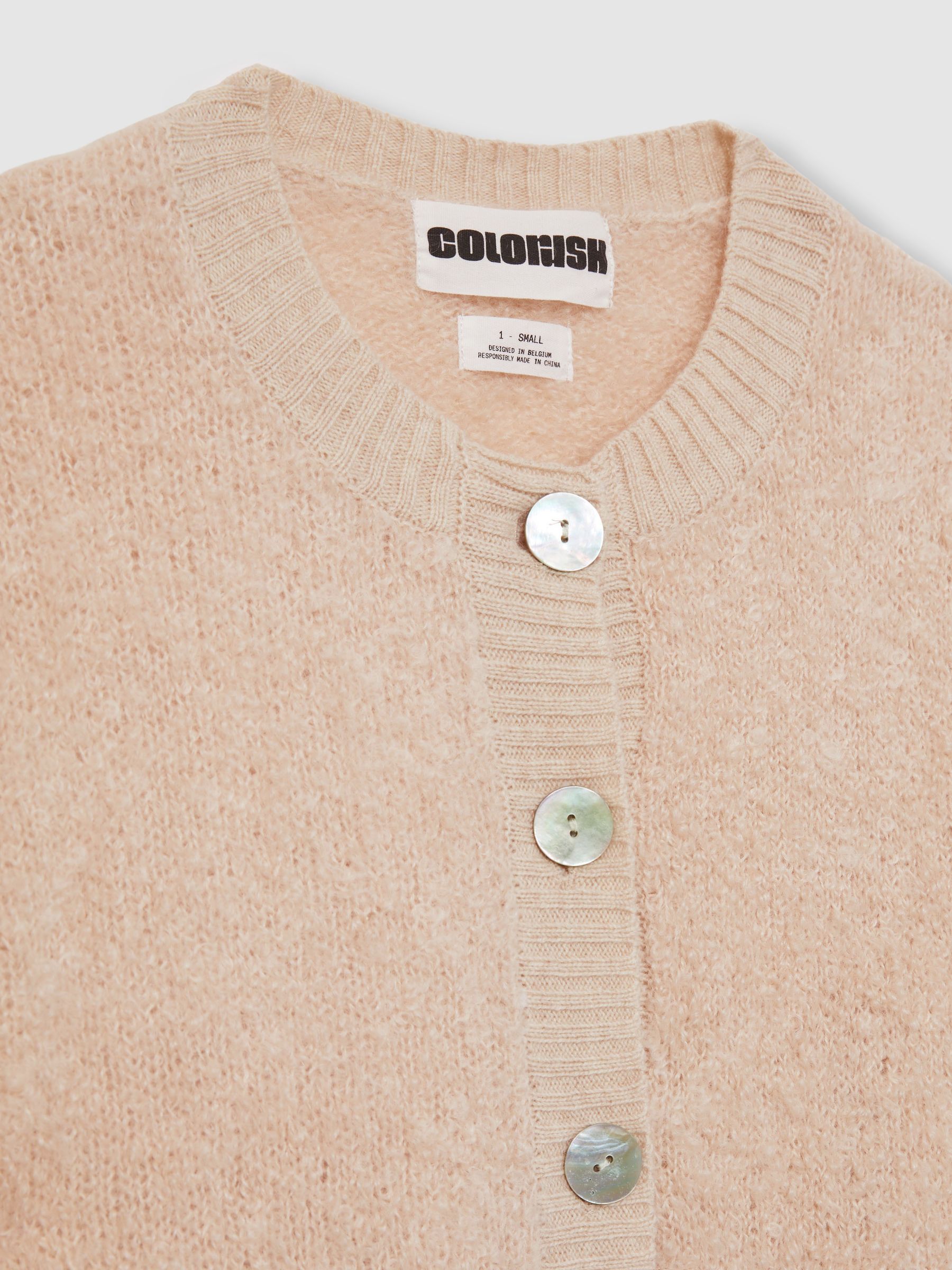 Crush Collection Bouclé Cardigan in Buttercup - Image 6 of 6