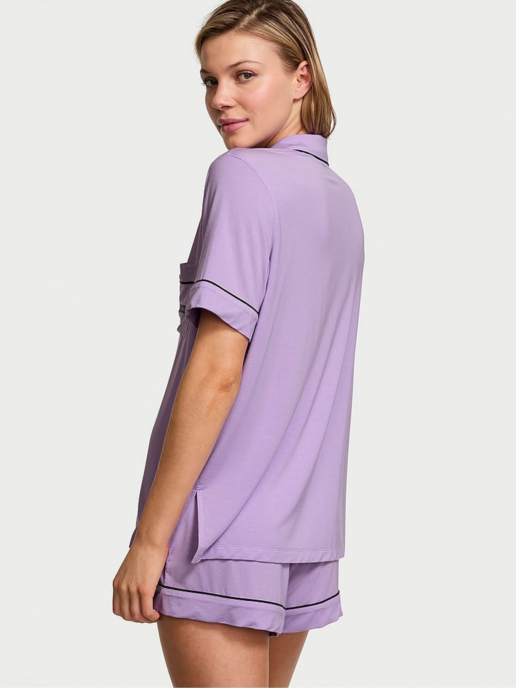 Charmed Violet Purple Modal Short Pyjama Set - Image 2 of 3
