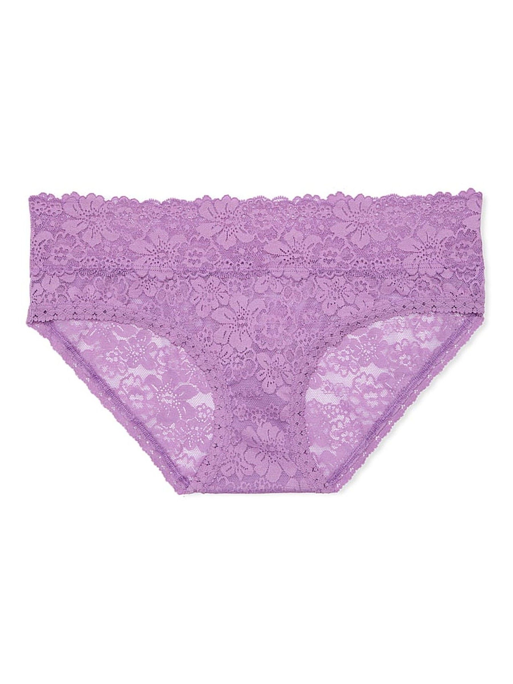 Grape Taffy Purple Hipster Floral Lace Knickers - Image 3 of 3