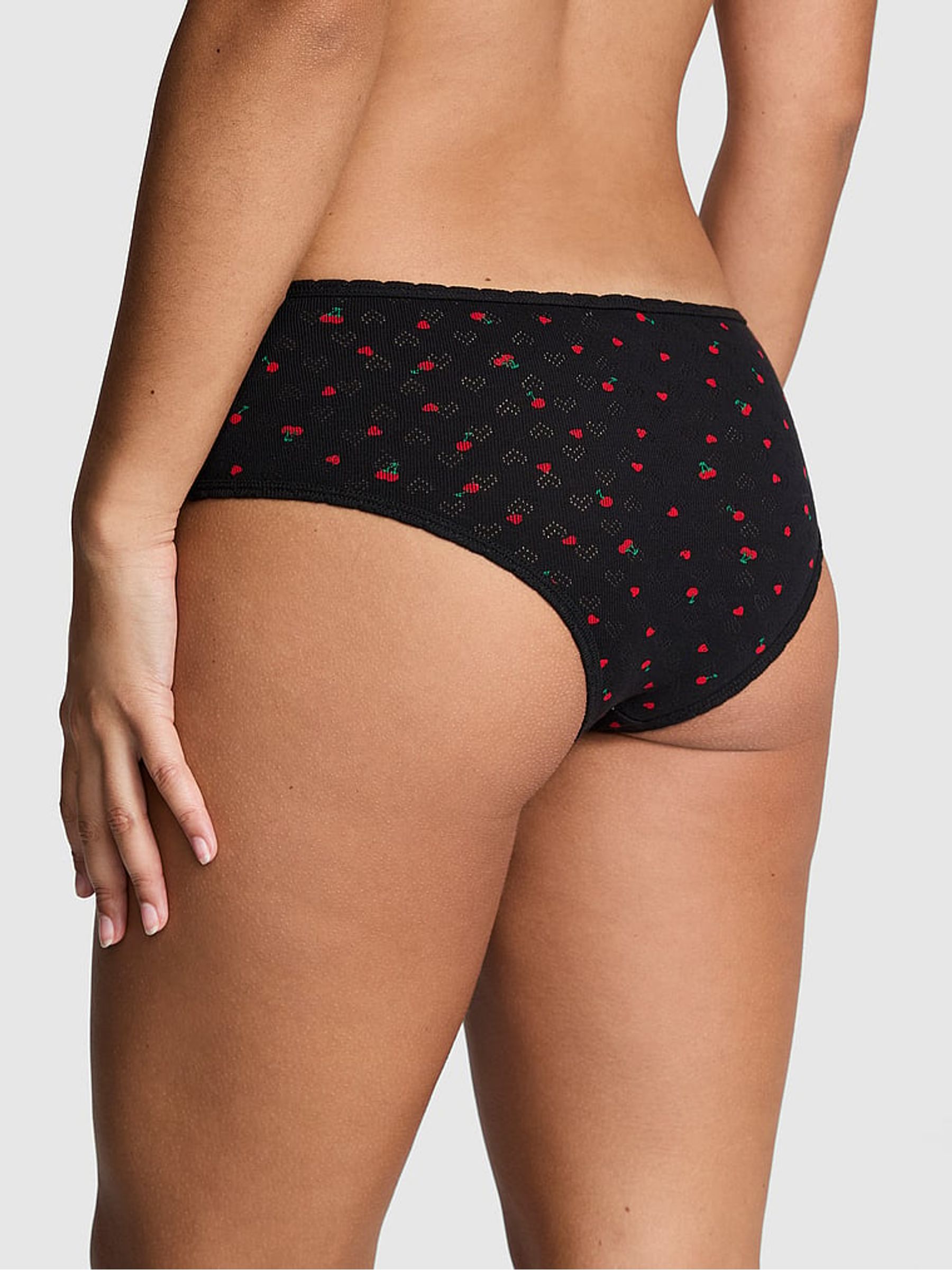 Black Cherry Cheeky Cotton Knickers - Image 2 of 2