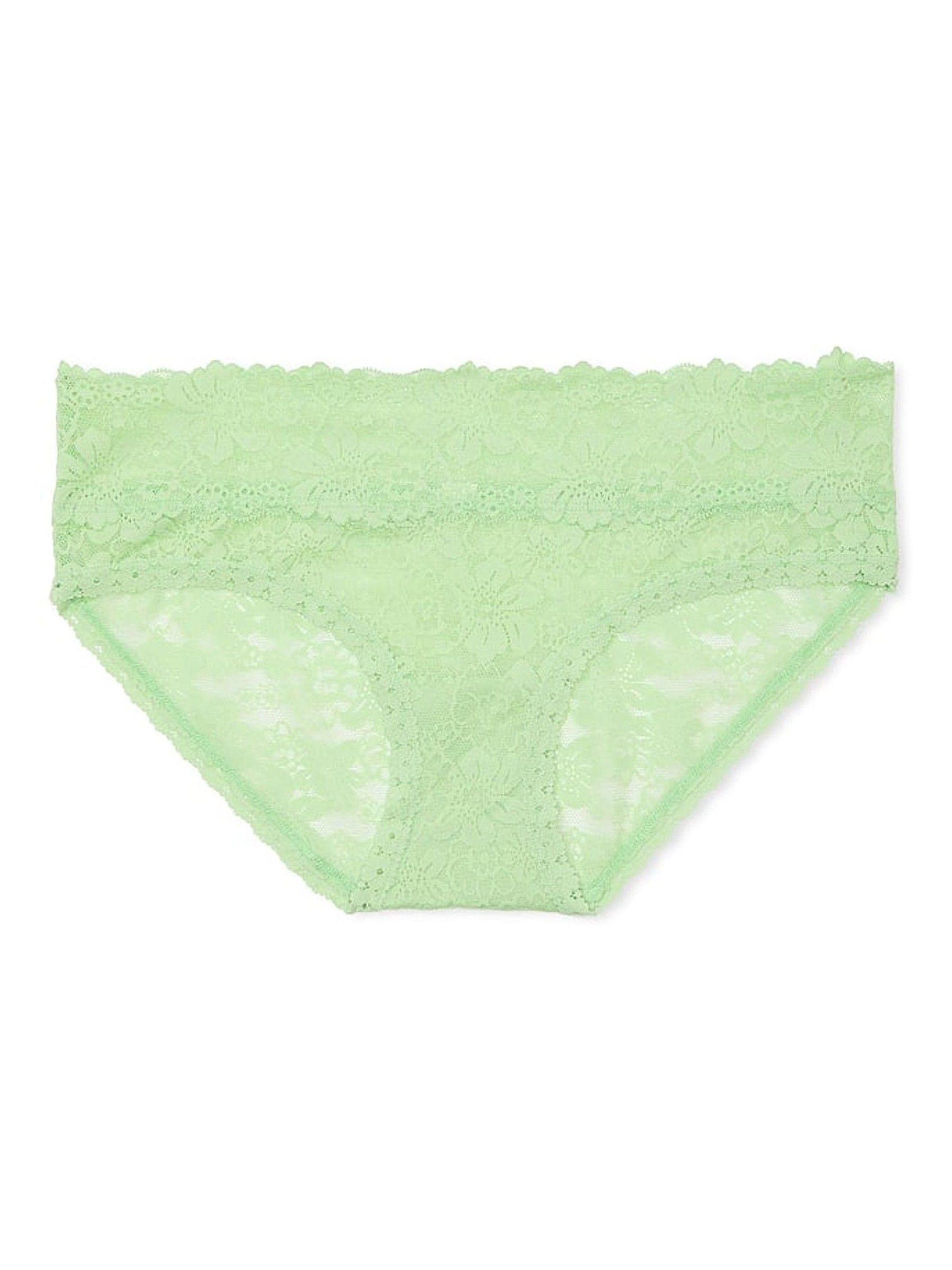 Pale Petal Green Hipster Floral Lace Knickers - Image 3 of 3