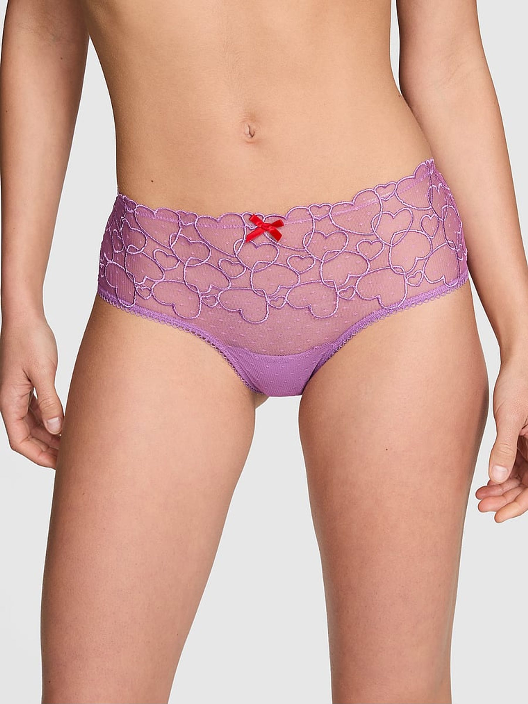 Grape Taffy Purple Cheeky Lace Knickers - Image 1 of 3