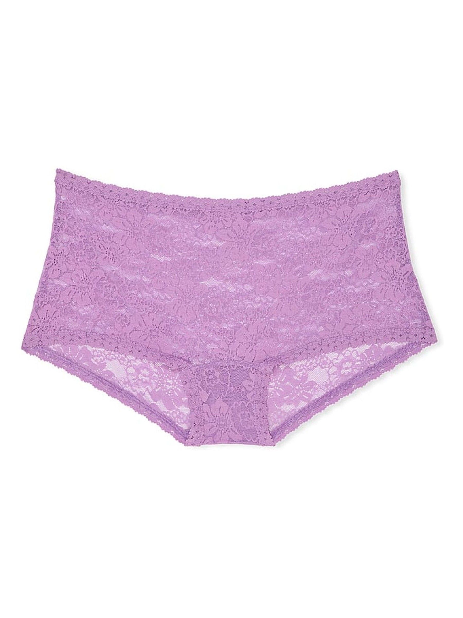 Grape Taffy Purple Short Floral Lace Knickers - Image 3 of 3