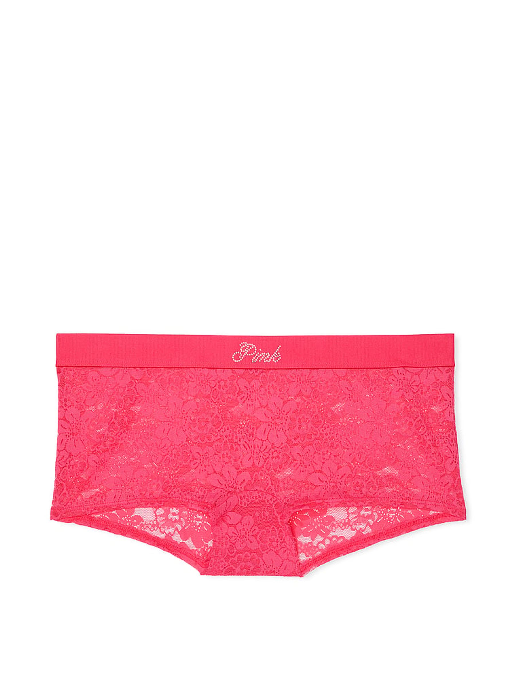 Double Bubble Pink Short Lace Logo Scoop Knickers - Image 3 of 3