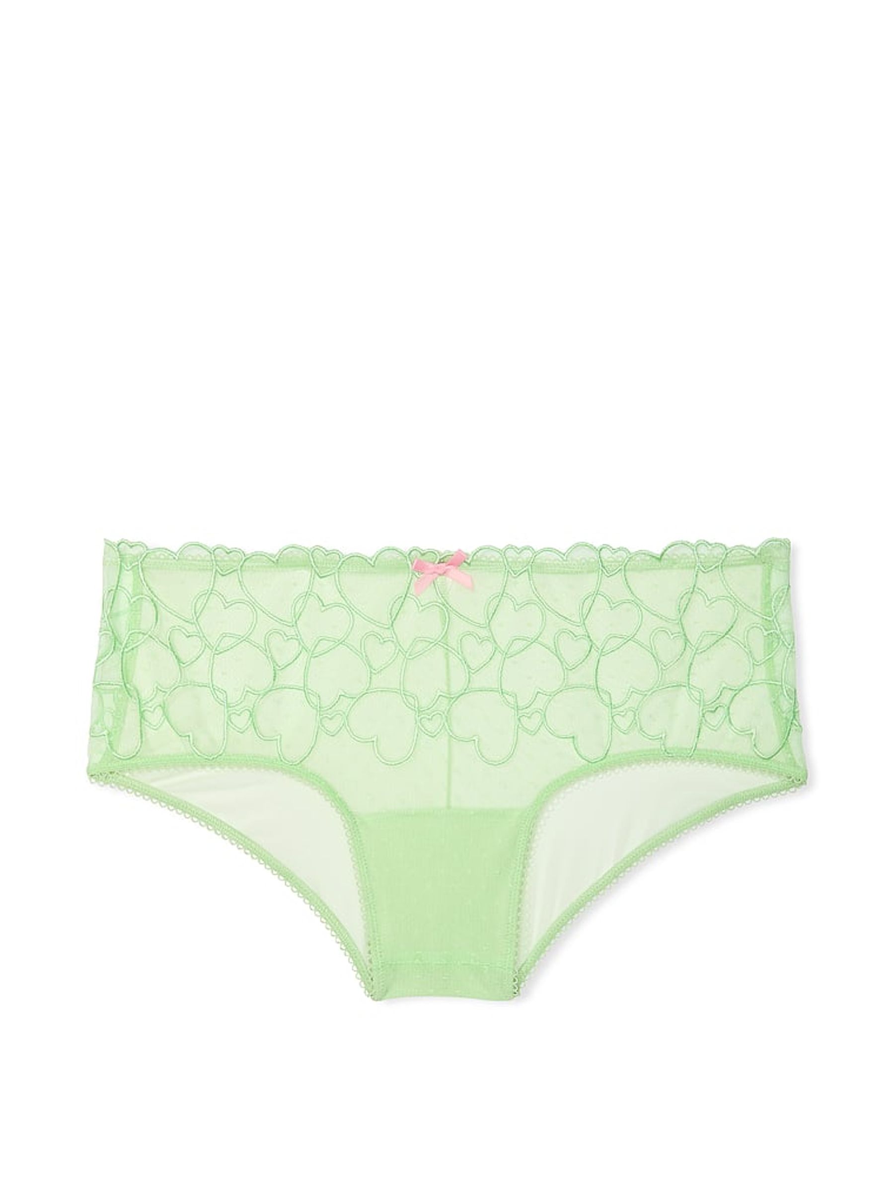 Pale Petal Green Cheeky Lace Knickers - Image 3 of 3