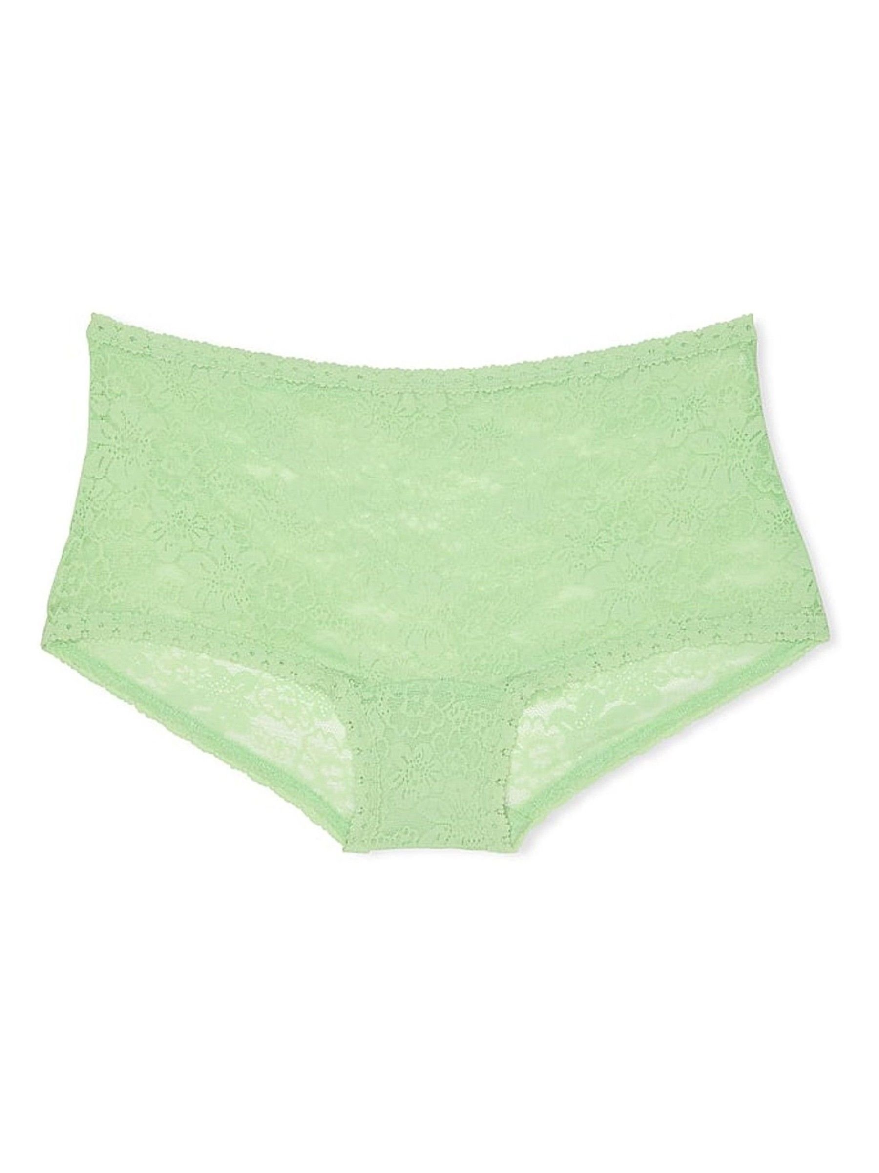 Pale Petal Green Short Floral Lace Knickers - Image 2 of 3