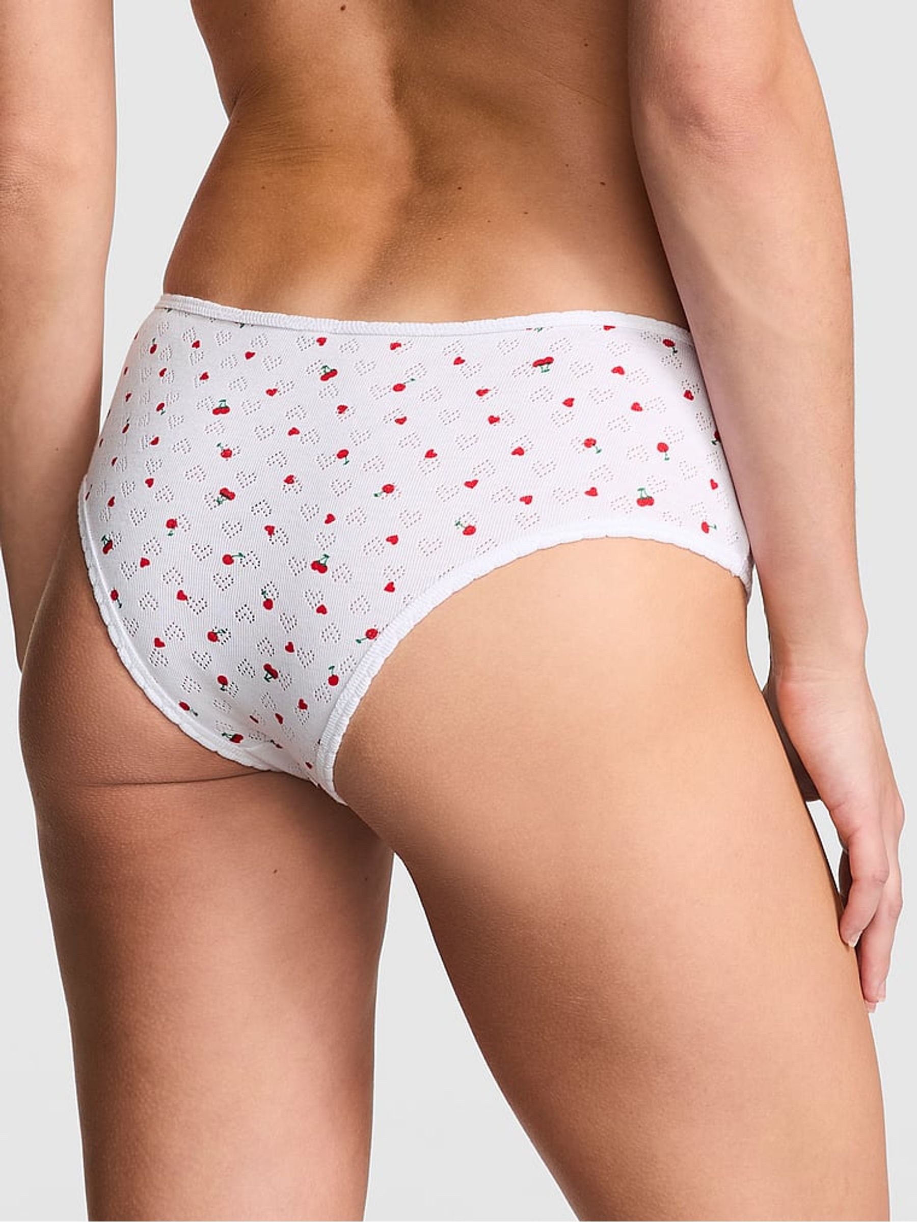 White Cherry Cheeky Cotton Knickers - Image 2 of 3