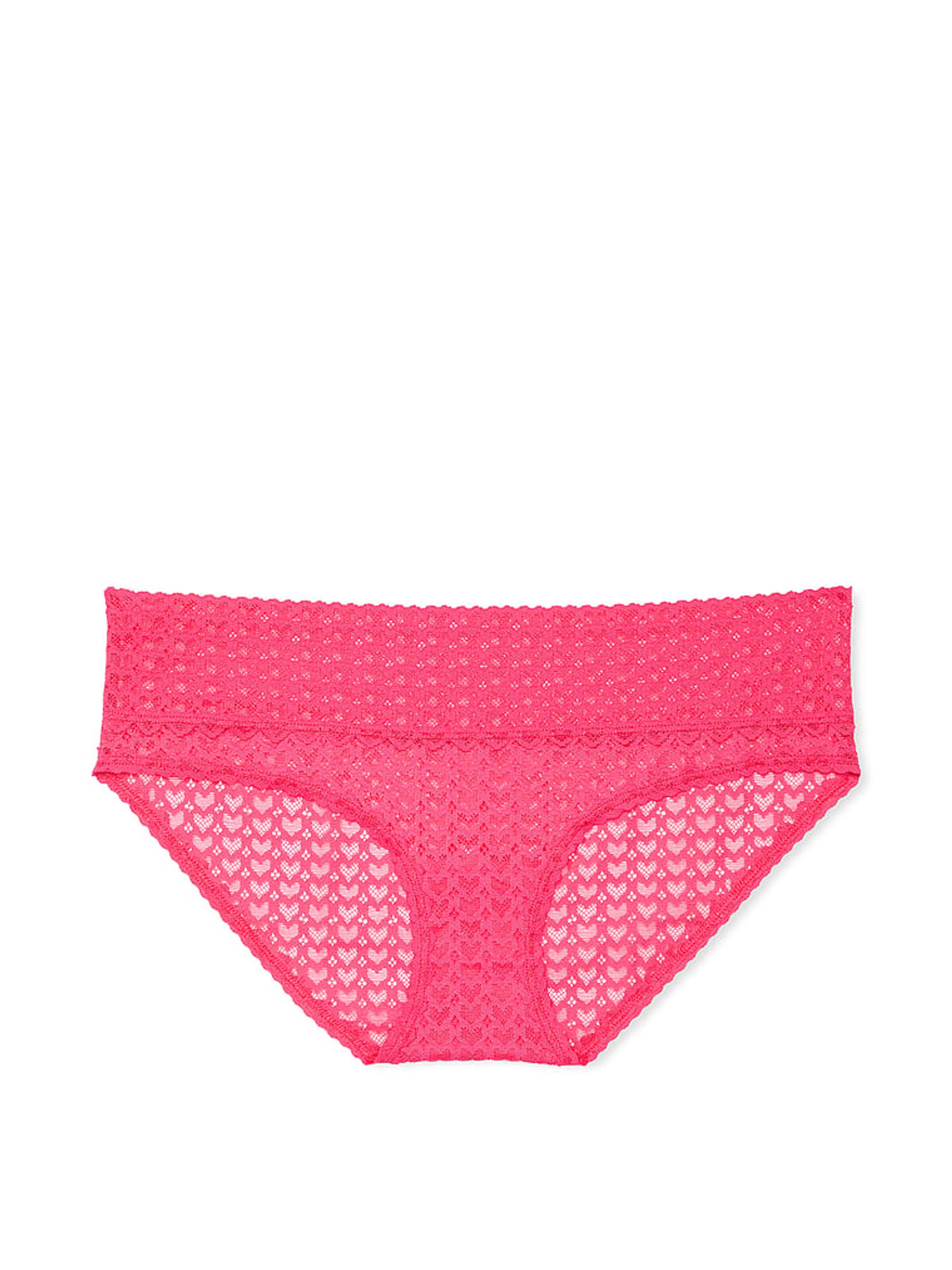 Double Bubble Pink Hipster Heart Lace Knickers - Image 3 of 3