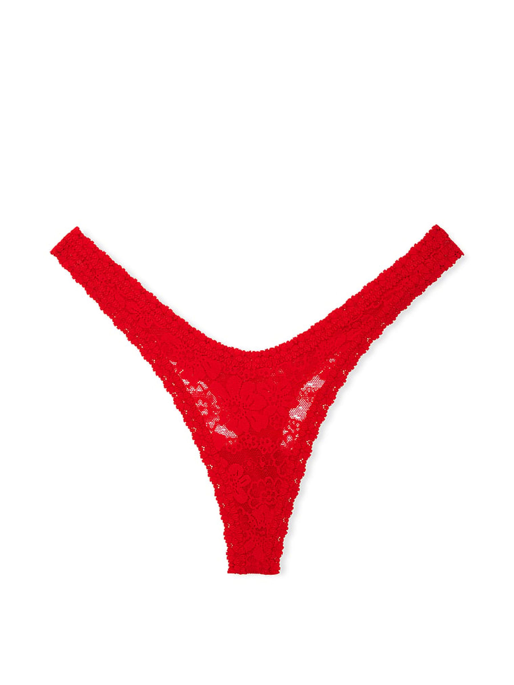 Red Pepper Mini Scoop Thong Floral Lace Knickers - Image 3 of 3