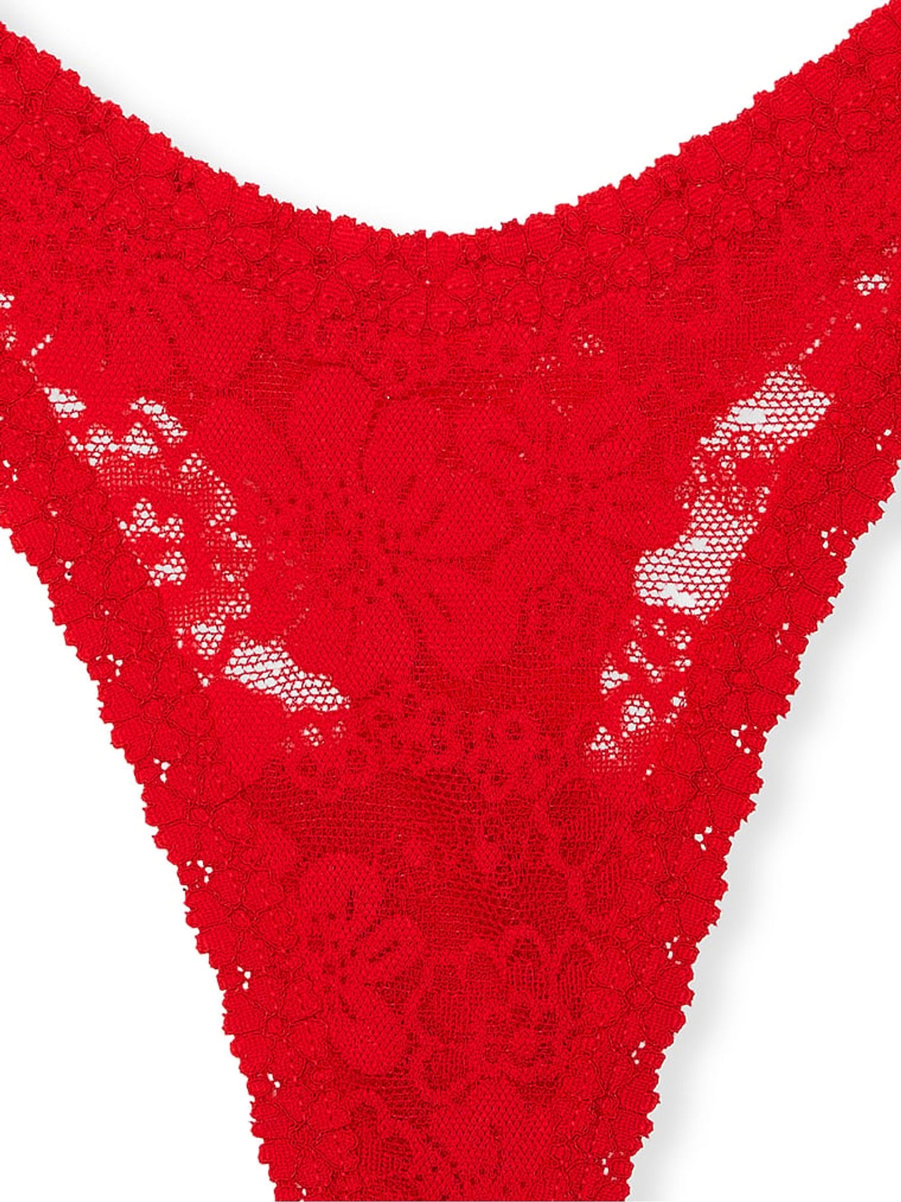 Red Pepper Mini Scoop Thong Floral Lace Knickers - Image 4 of 4