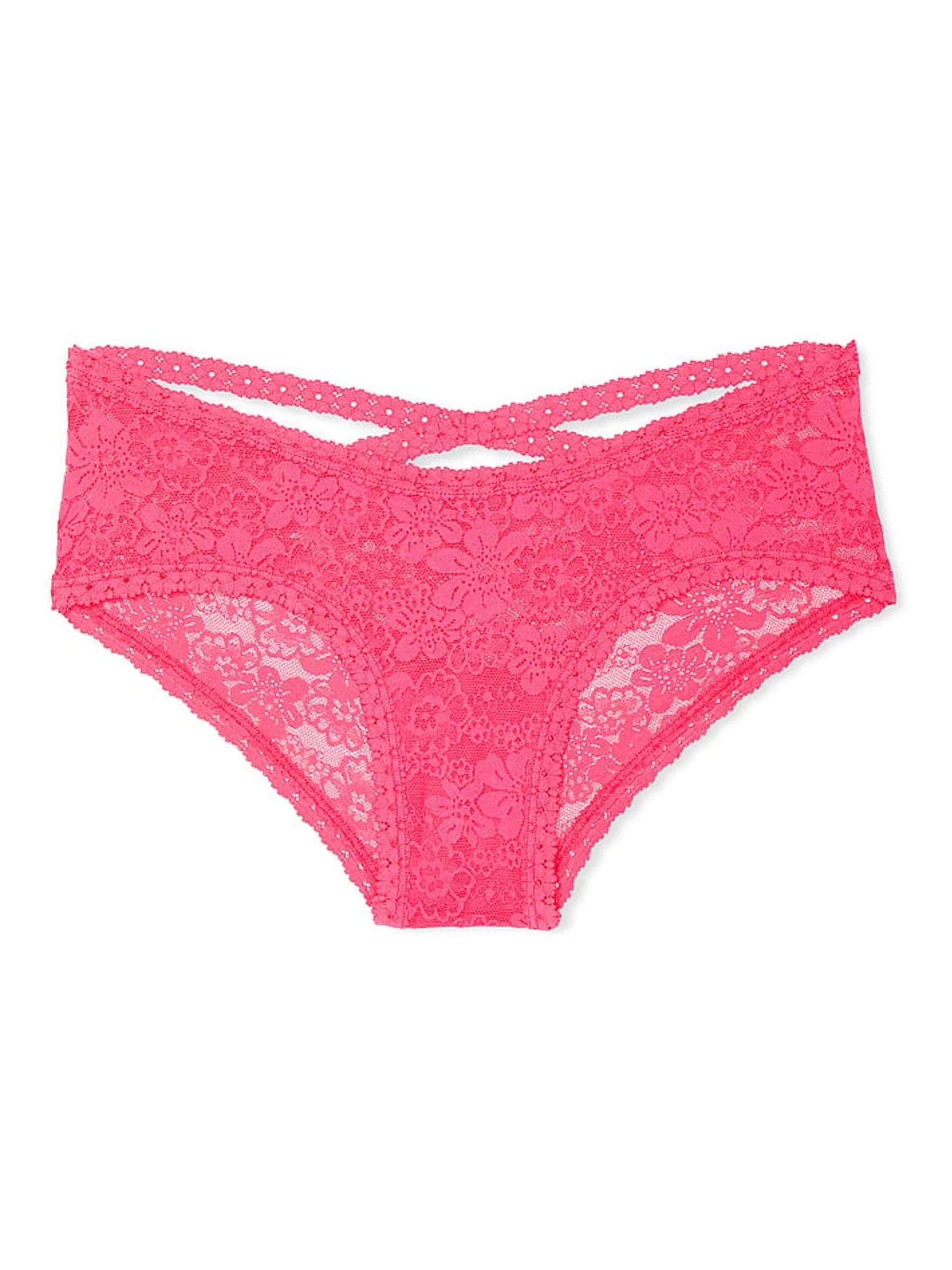 Double Bubble Pink Cheeky Floral Lace Knickers - Image 3 of 3