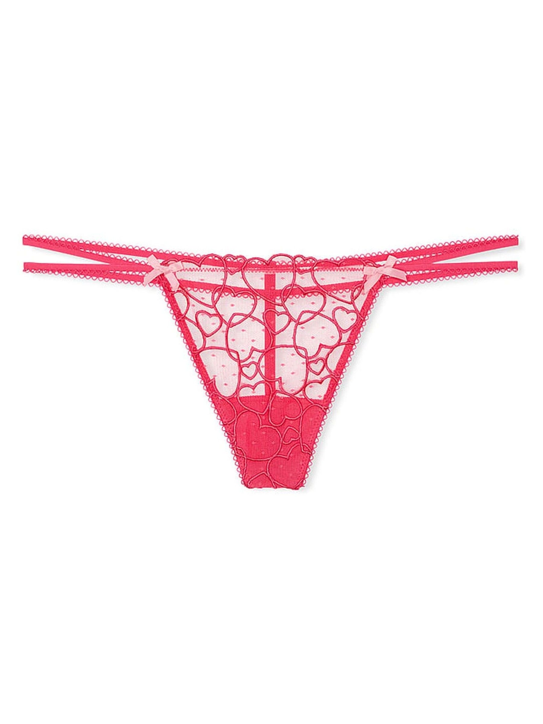 Double Bubble Pink G String Lace Knickers - Image 4 of 4