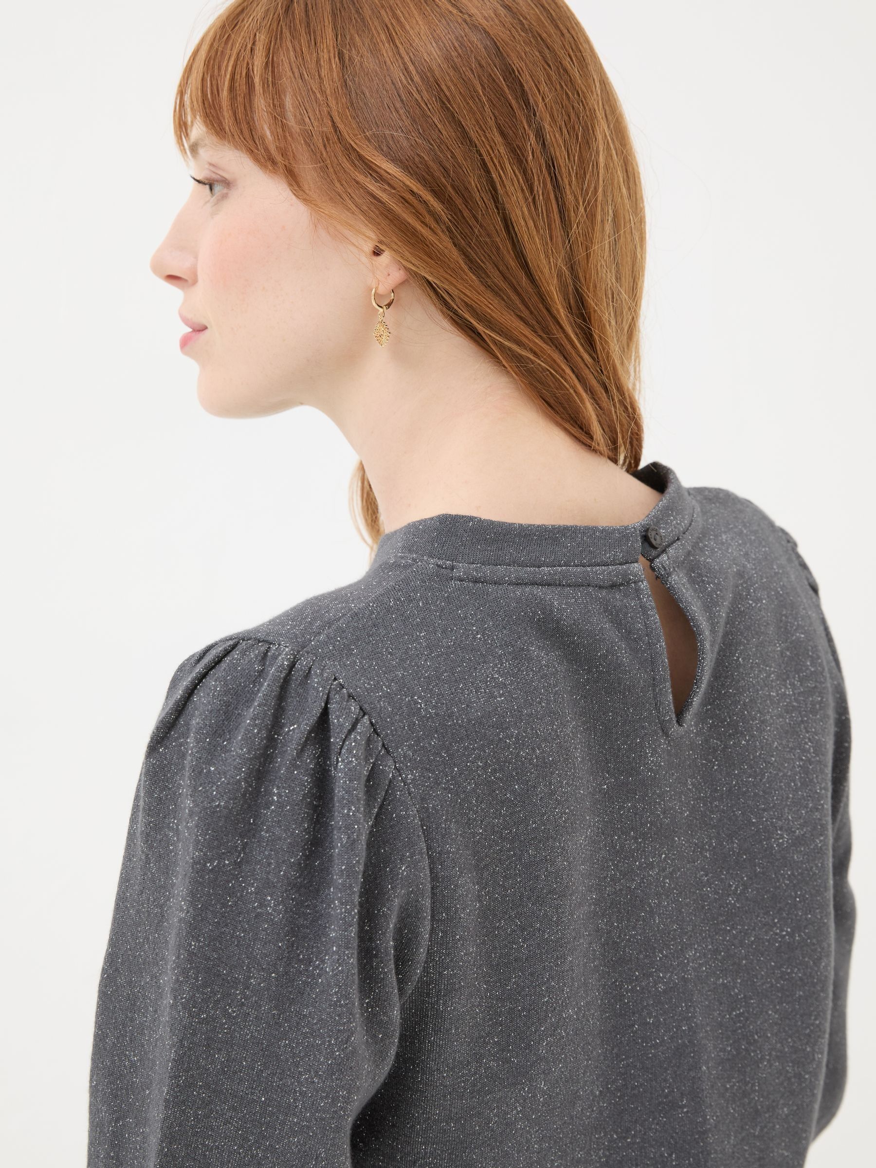 Grey Charcoal Sparkle Crew Sweater - Image 3 of 6