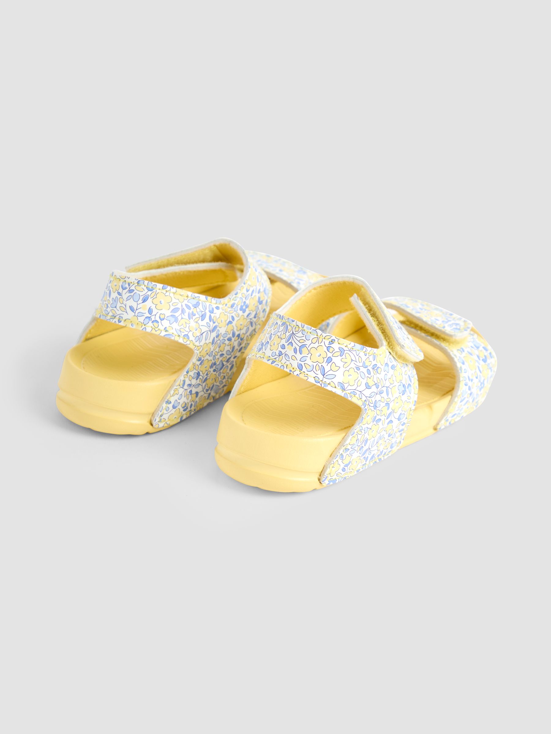 Yellow Double Strap Summer Sandals - Image 2 of 4