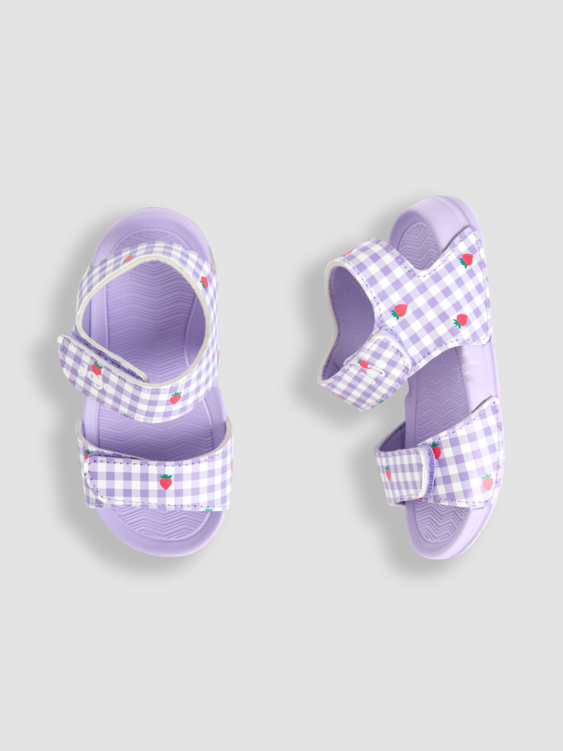 Lilac Double Strap Summer Sandals - Image 3 of 4