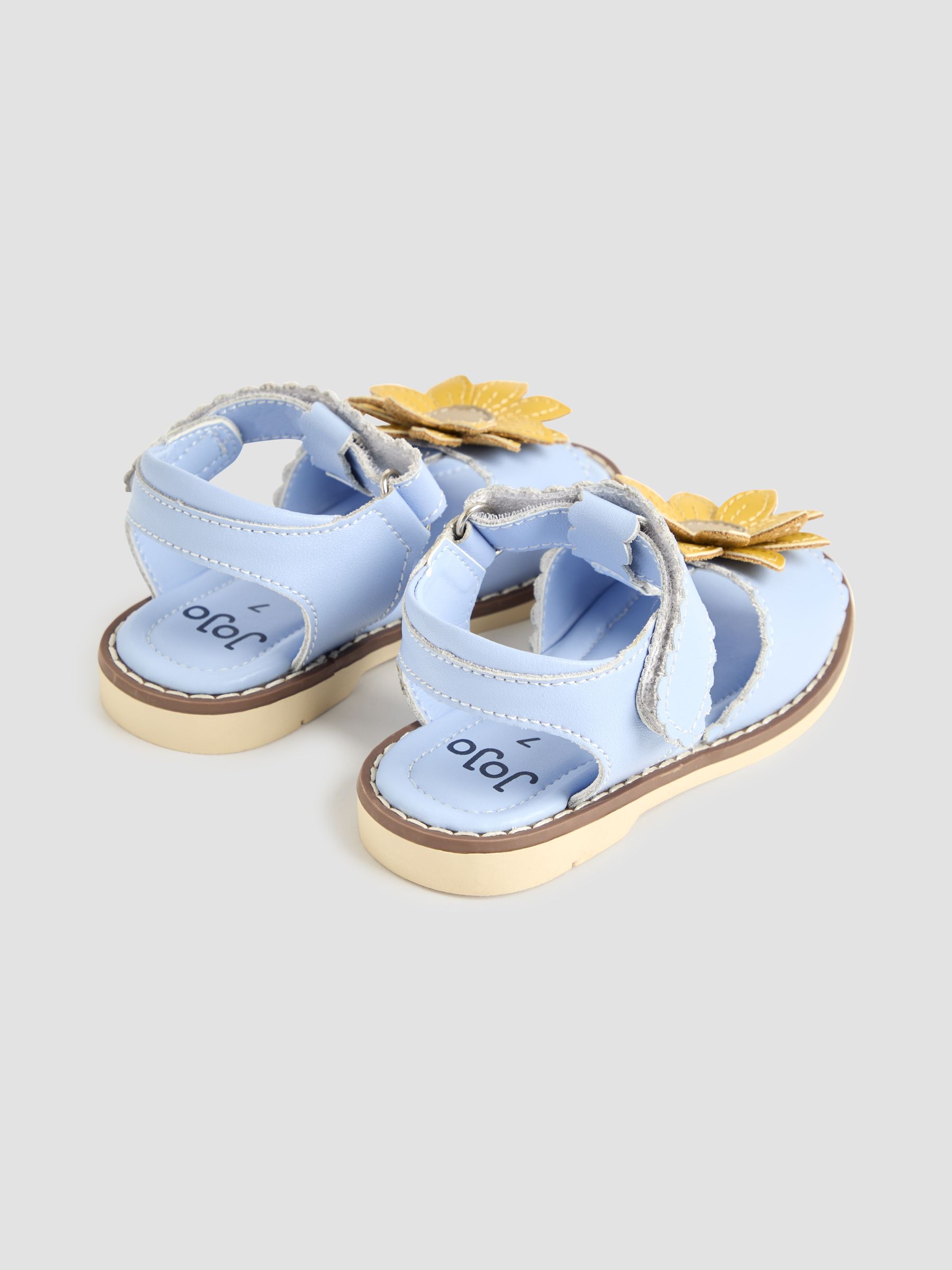 Blue Flower Leather Sandals - Image 2 of 4