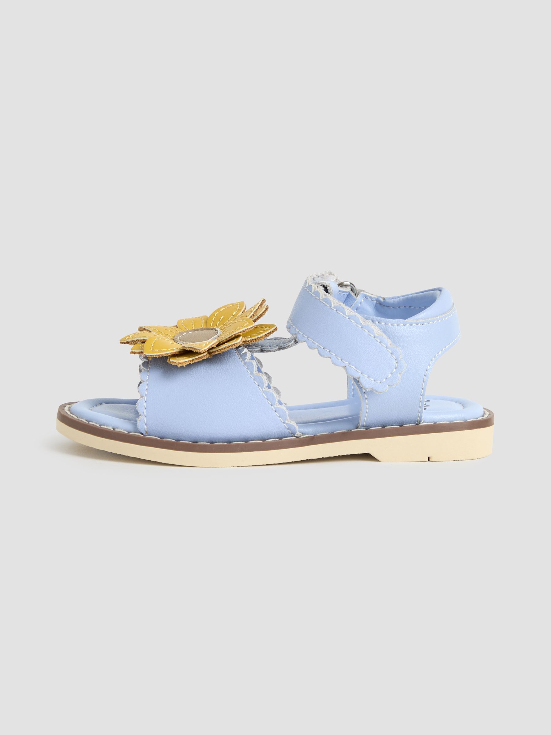 Blue Flower Leather Sandals - Image 3 of 4