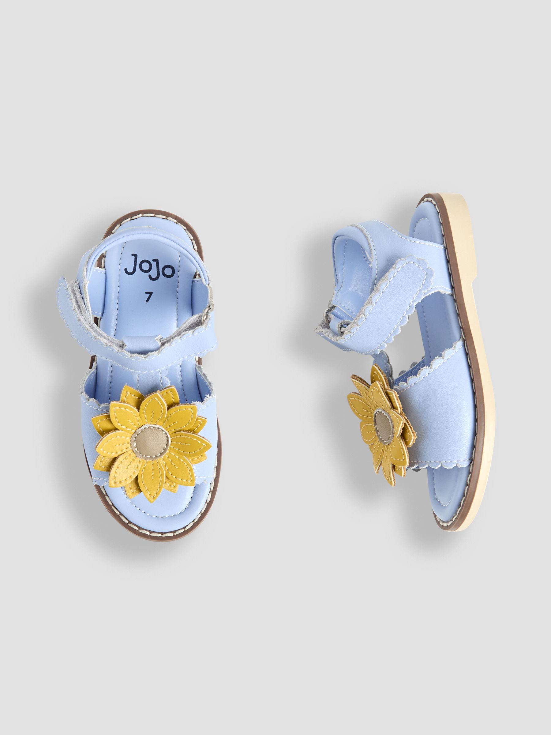 Blue Flower Leather Sandals - Image 4 of 4