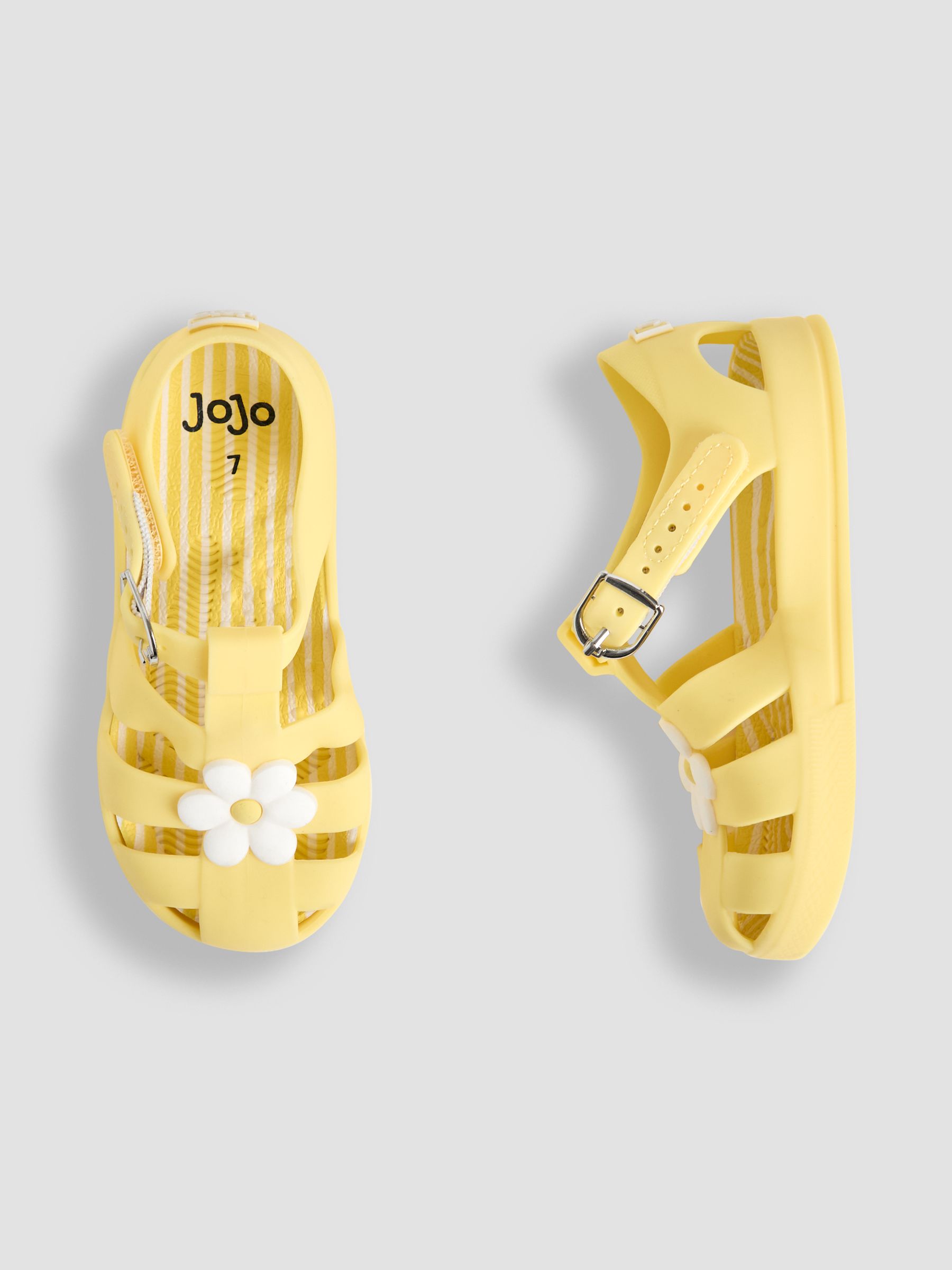 Yellow Flower Jelly Sandals - Image 3 of 4