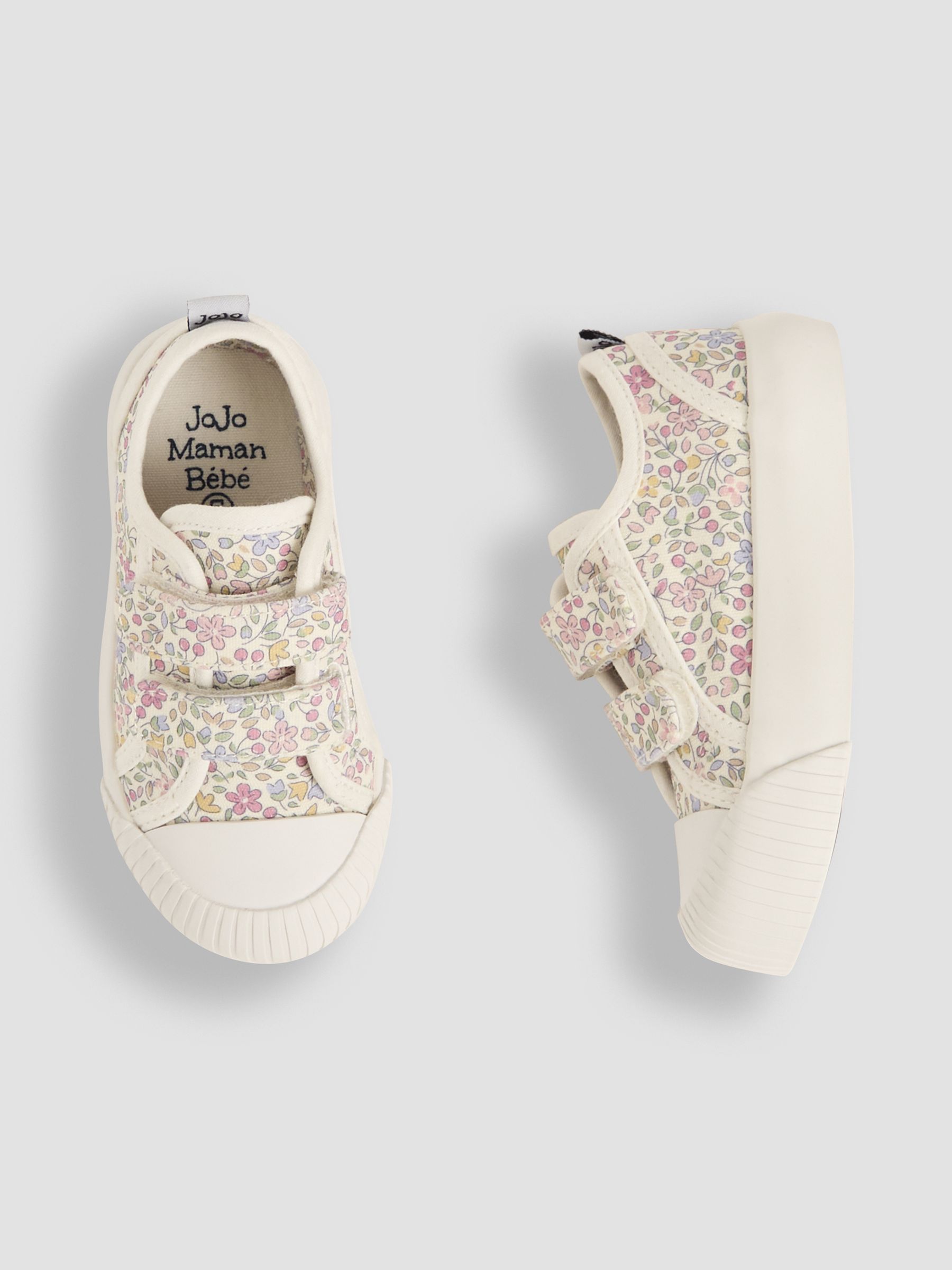 Pink Double Strap Canvas Pumps - Image 3 of 4