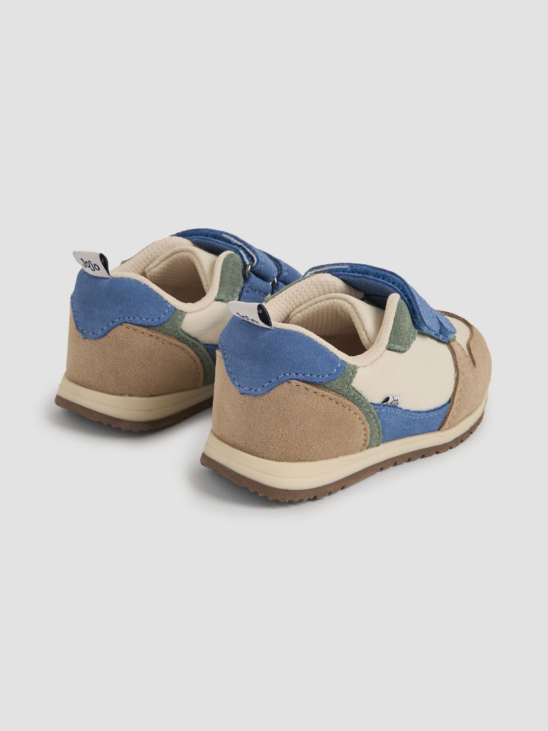 Natural Colourblock Riptape Trainer - Image 2 of 3