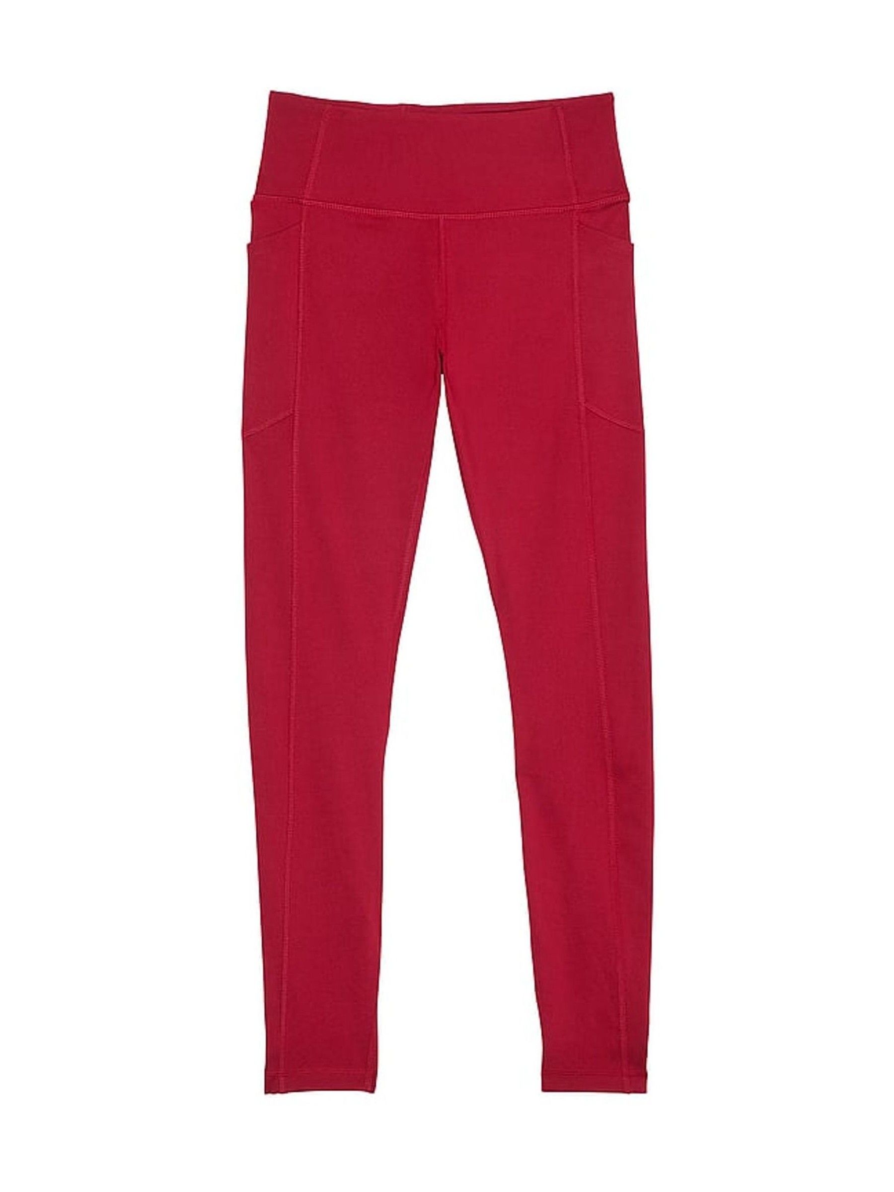 Red Lacquer 7/8 Length Essential Pocket Leggings - Image 3 of 4