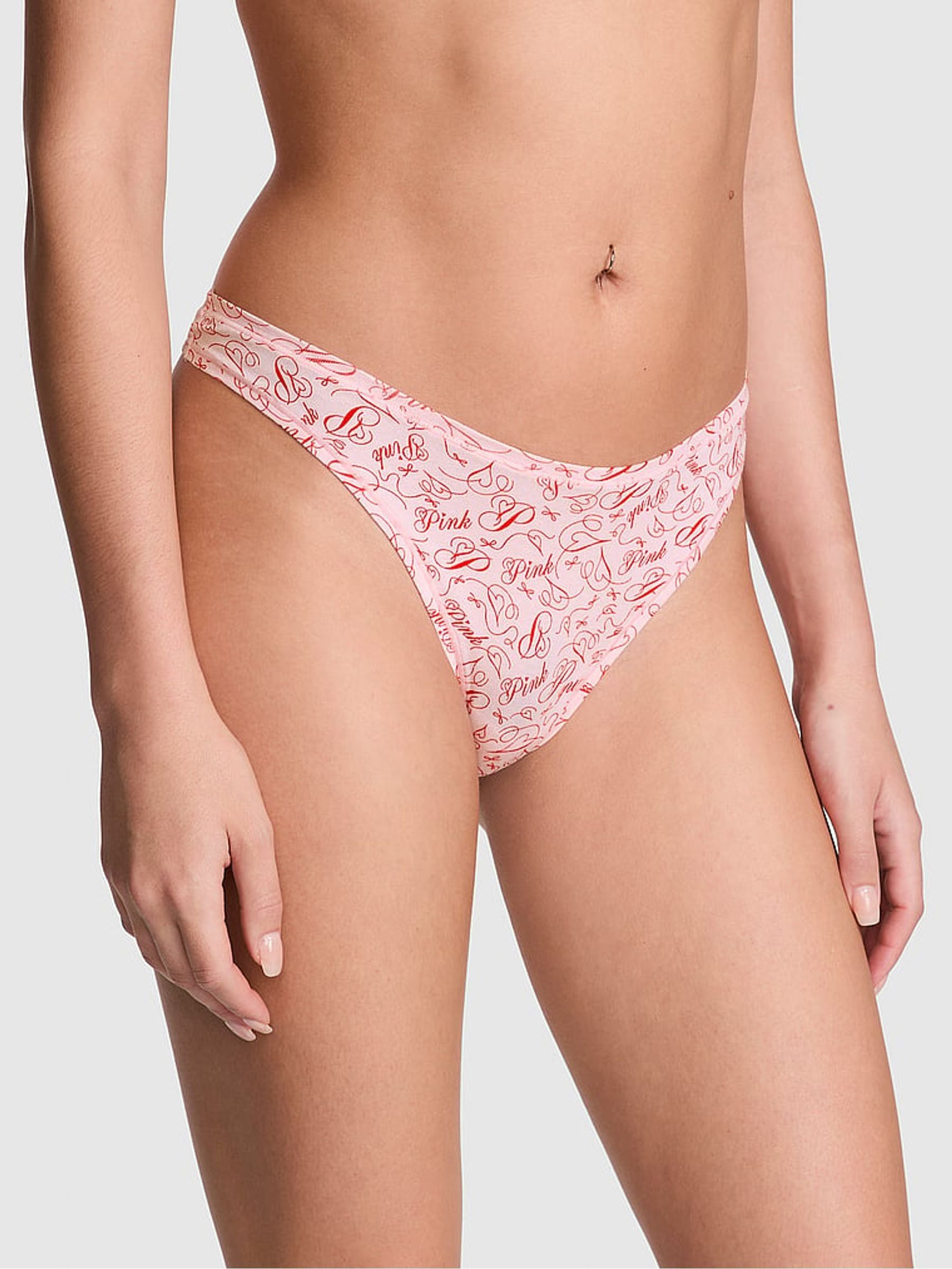 Angel Pink Thong Cotton Knickers - Image 1 of 3