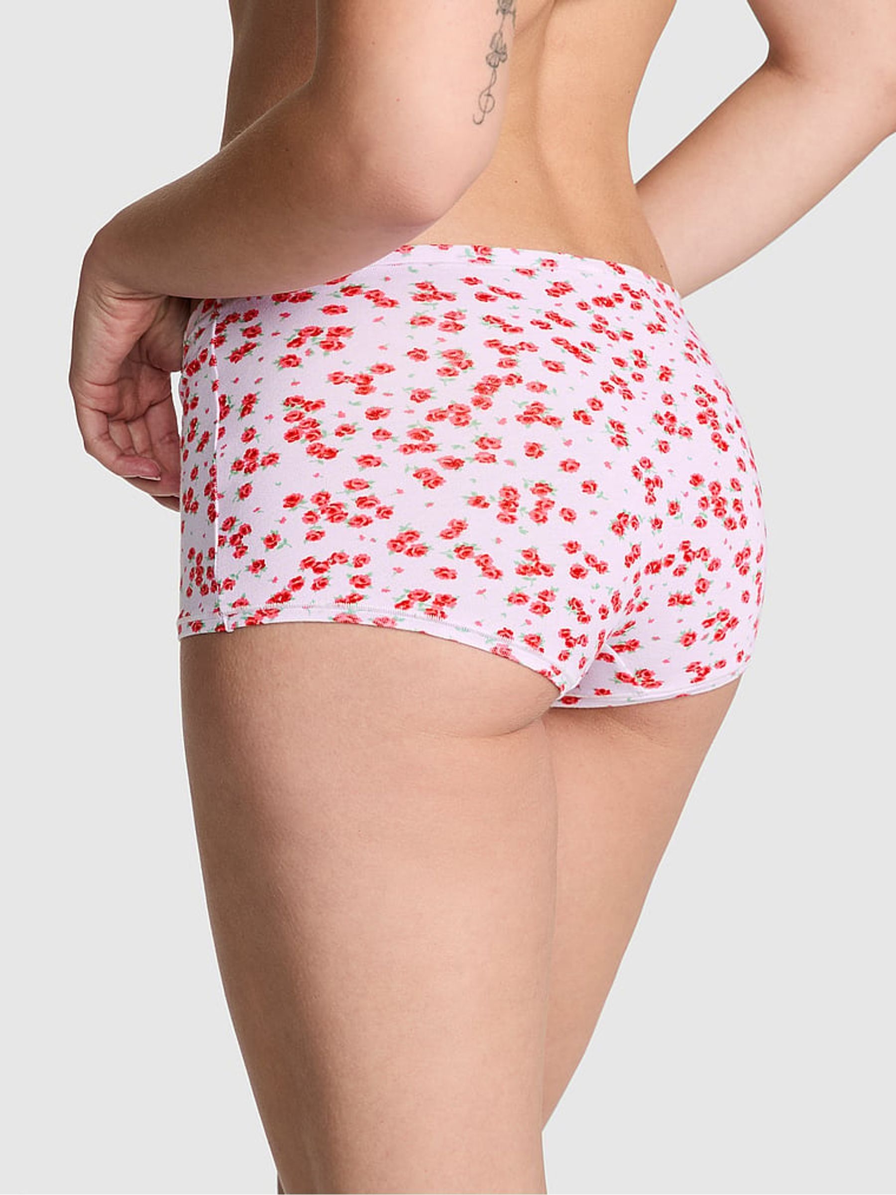 Purple Whisper Cotton Boyshort Knickers - Image 2 of 2
