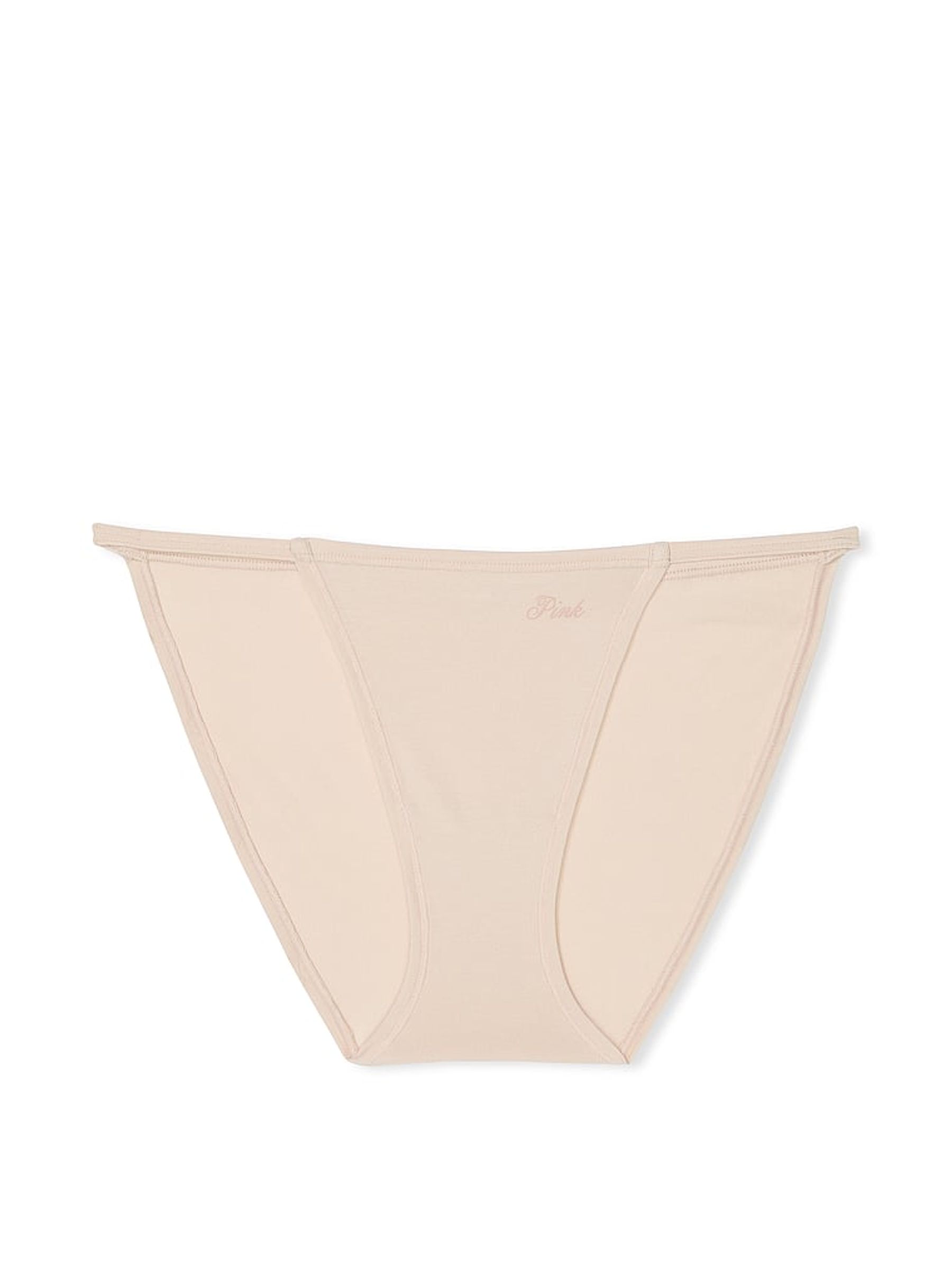 Marzipan Nude Cotton String Bikini Knickers - Image 3 of 3
