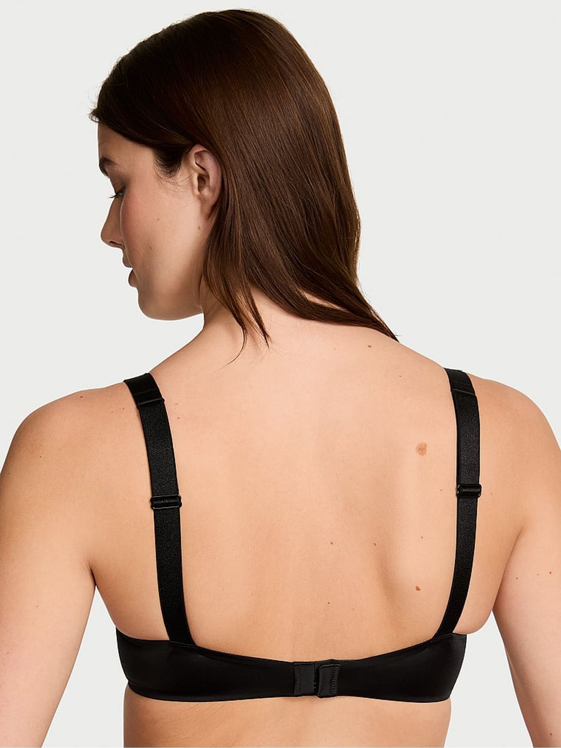 Black Push Up Shine Strap Bra - Image 2 of 3