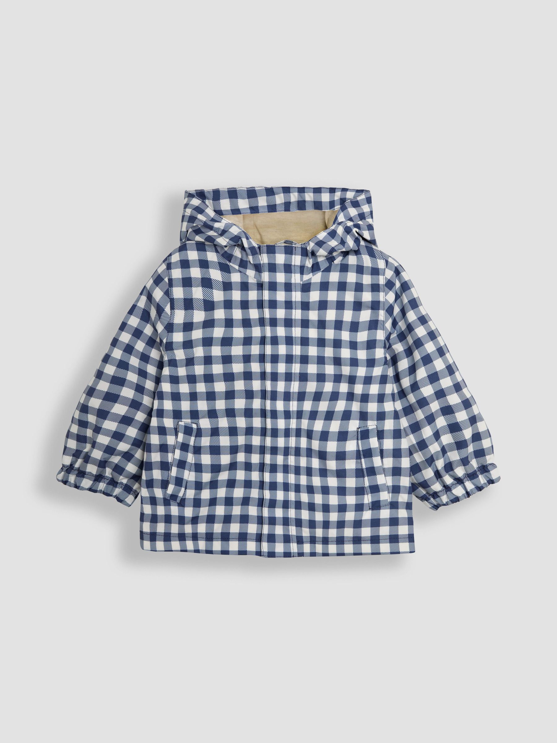 Navy Gingham Hooded Jacket - Image 3 of 3