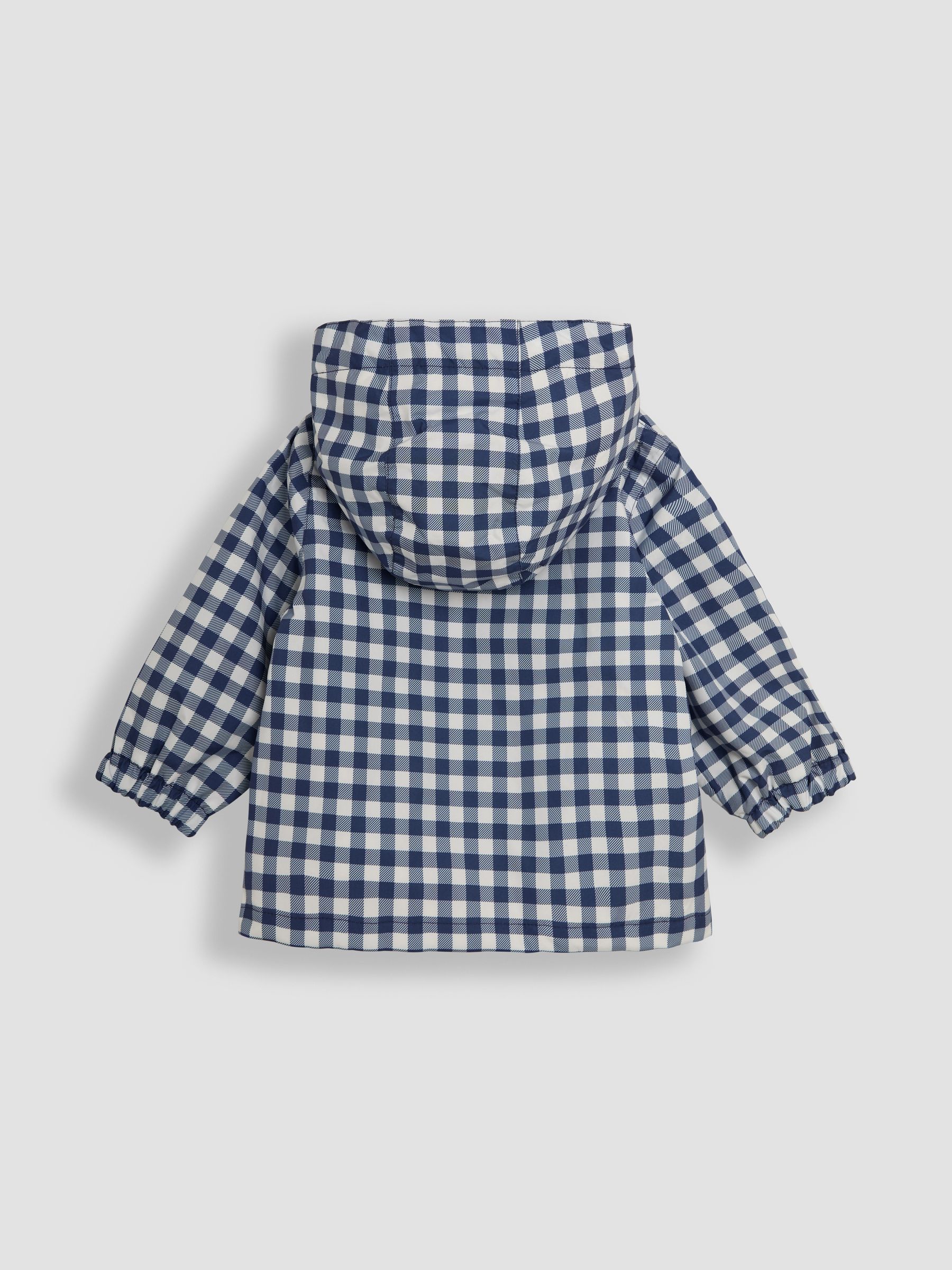 Navy Gingham Hooded Jacket - Image 4 of 5