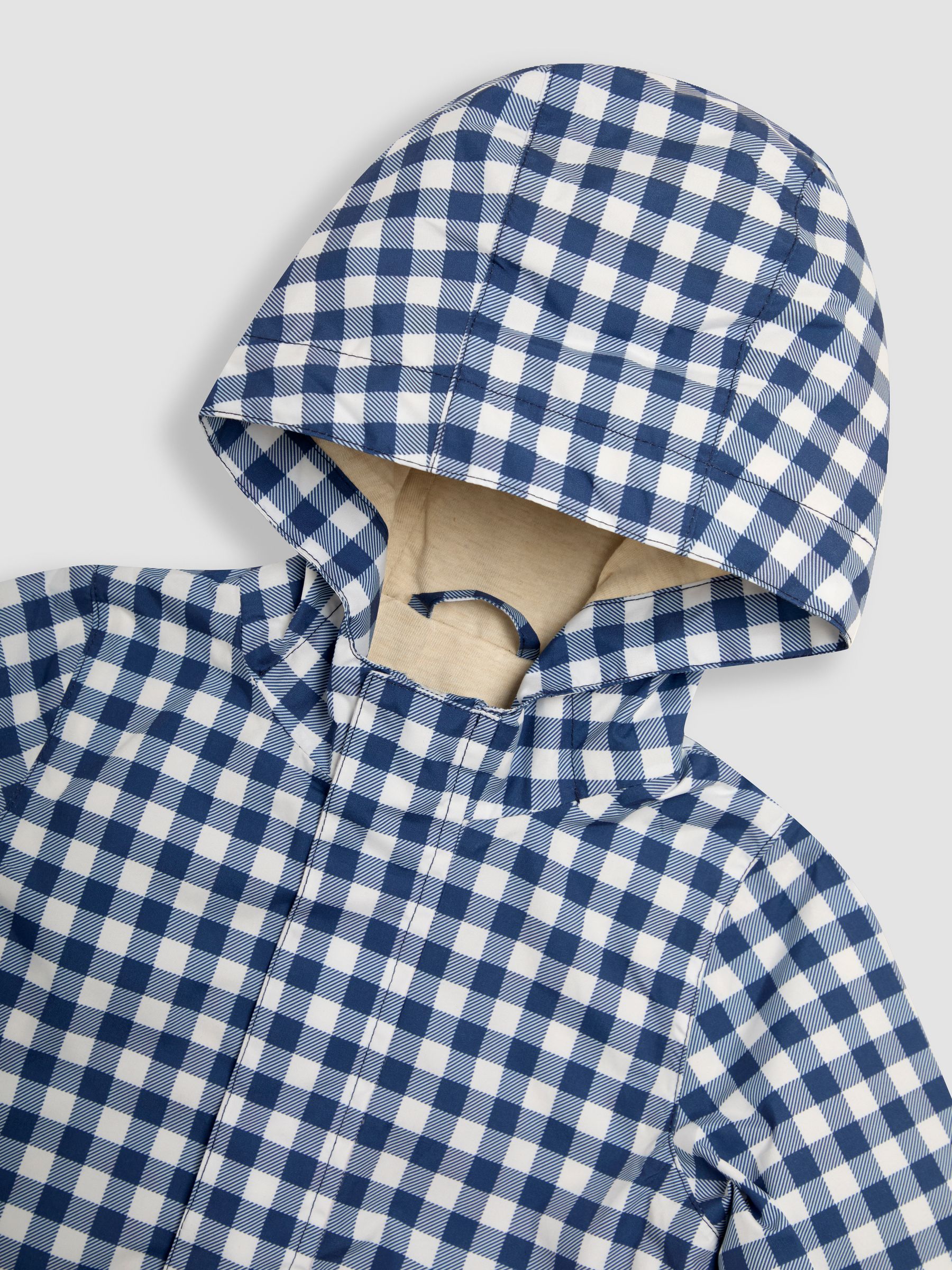 Navy Gingham Hooded Jacket - Image 5 of 5