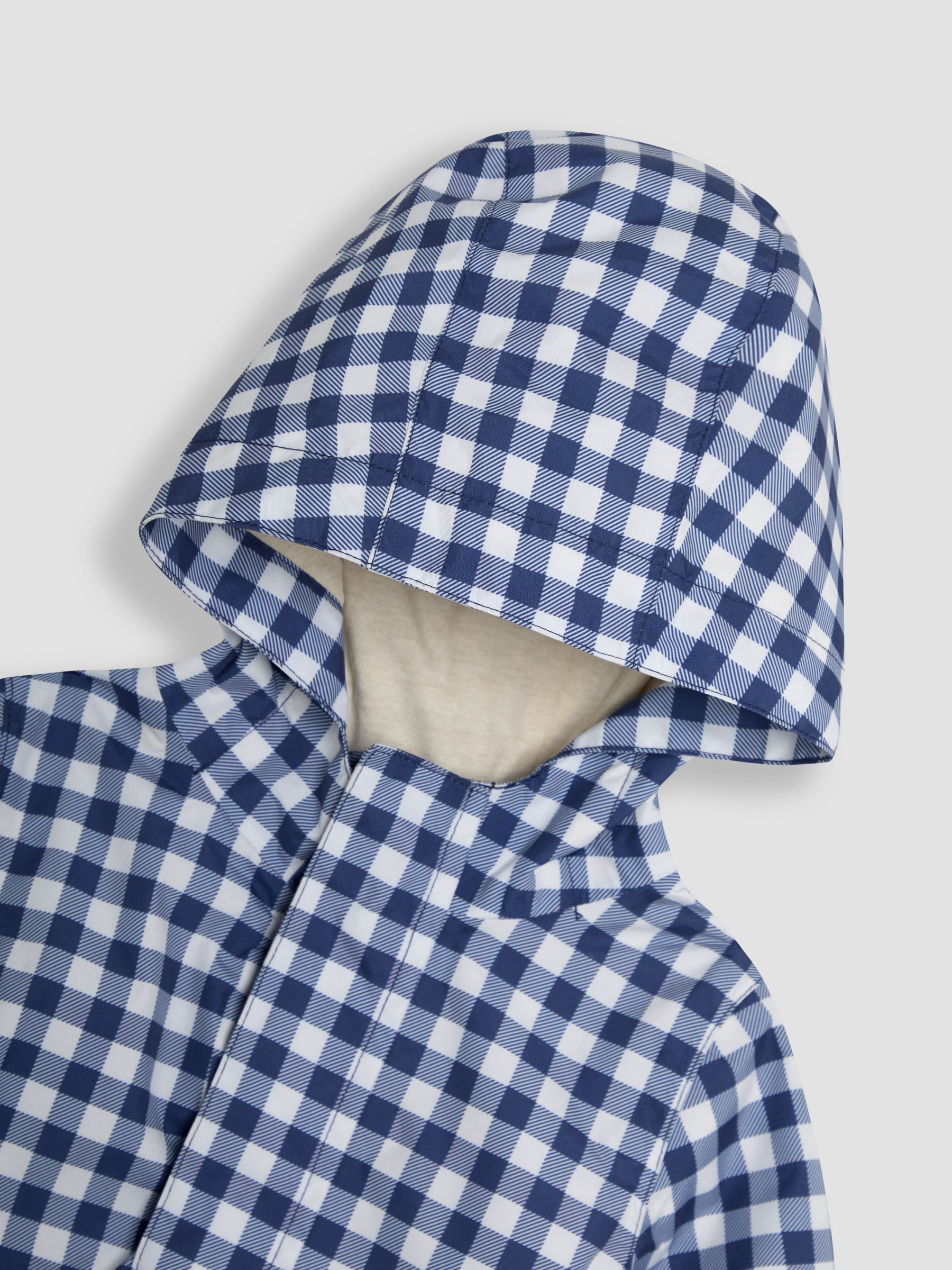 Navy Gingham Hooded Jacket - Image 6 of 7