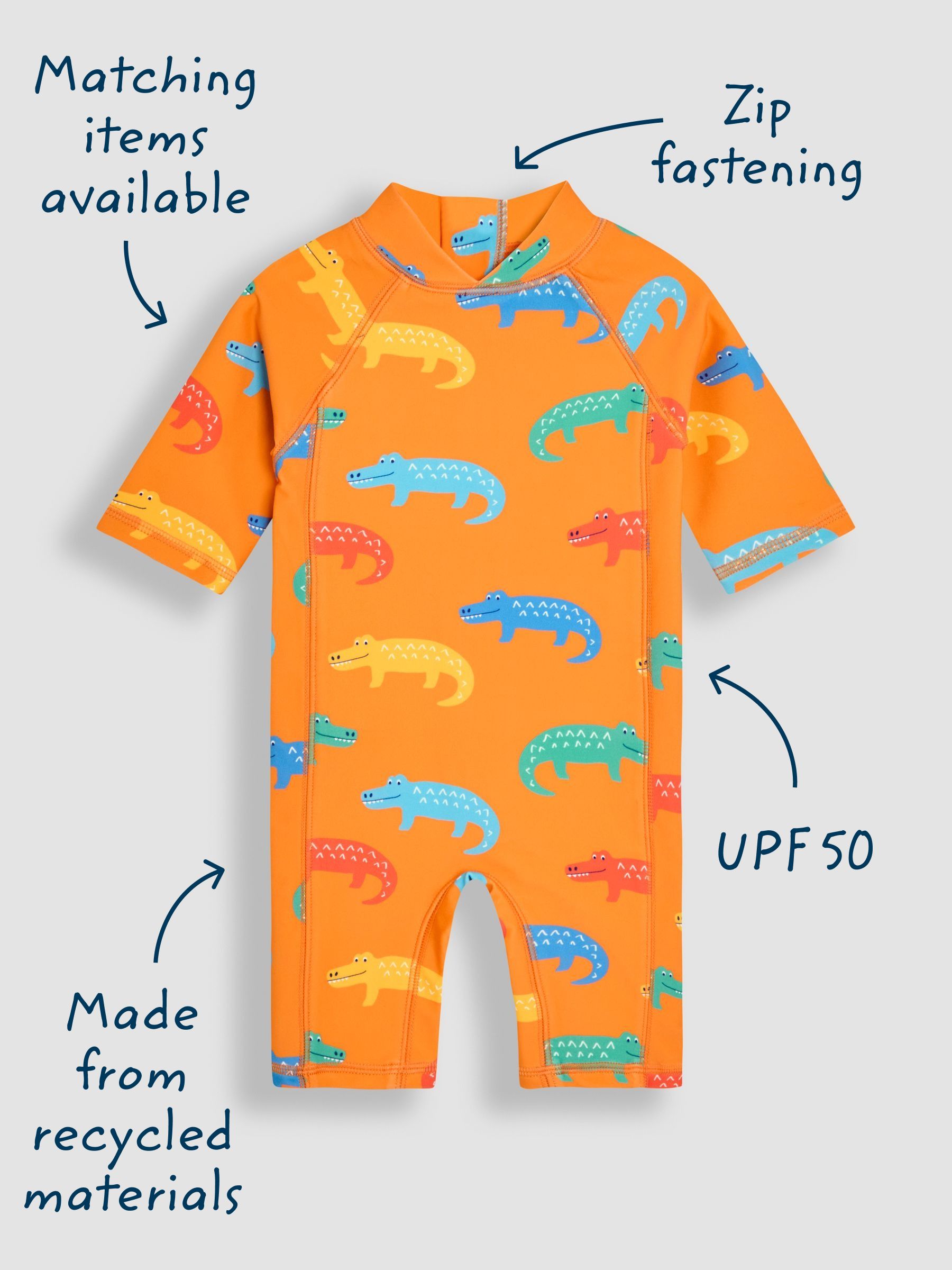 Orange Crocodile UV Sunsafe Suit - Image 9 of 10