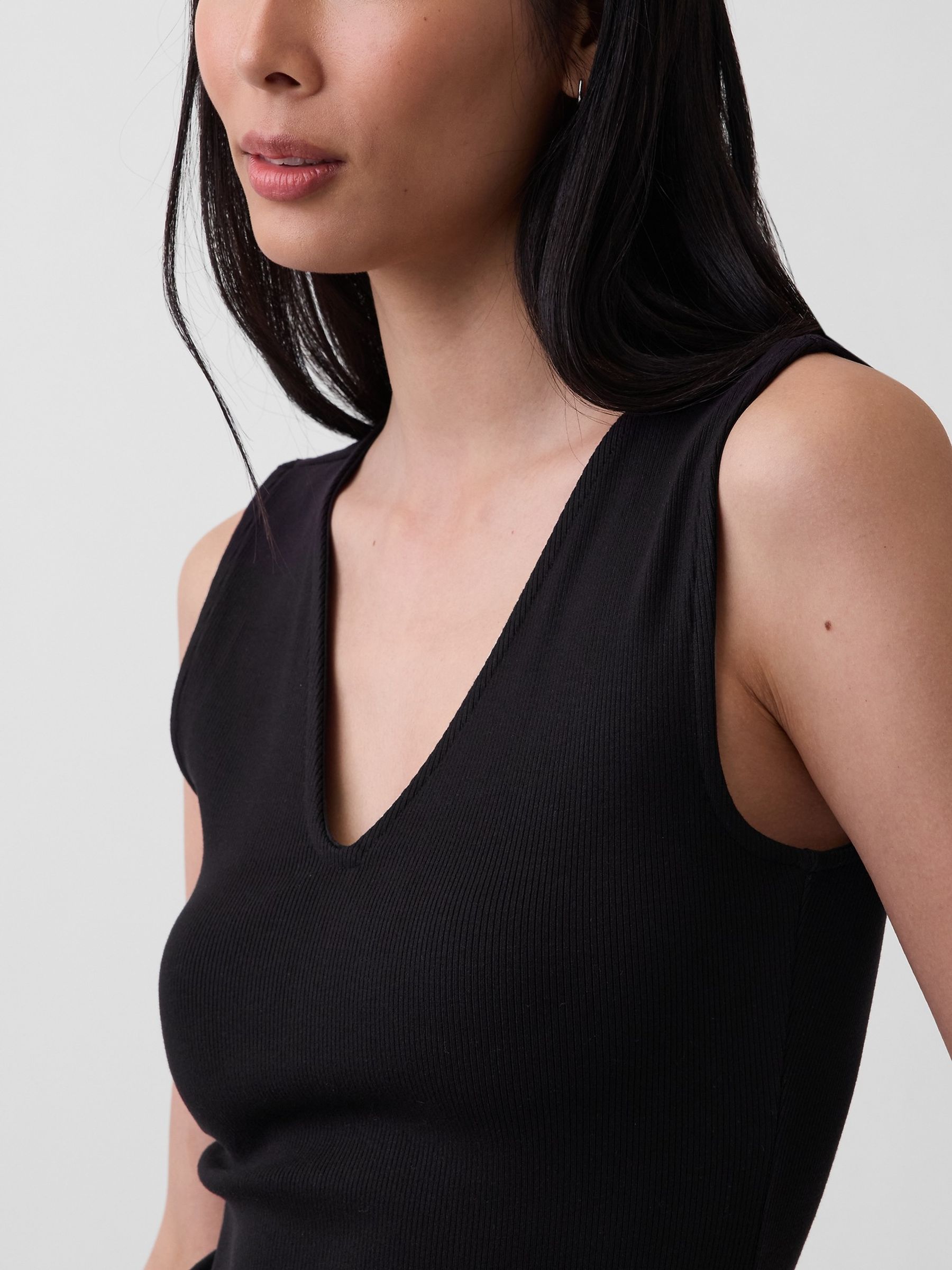Black Mixed-Media Drop-Waist Maxi Dress - Image 4 of 4