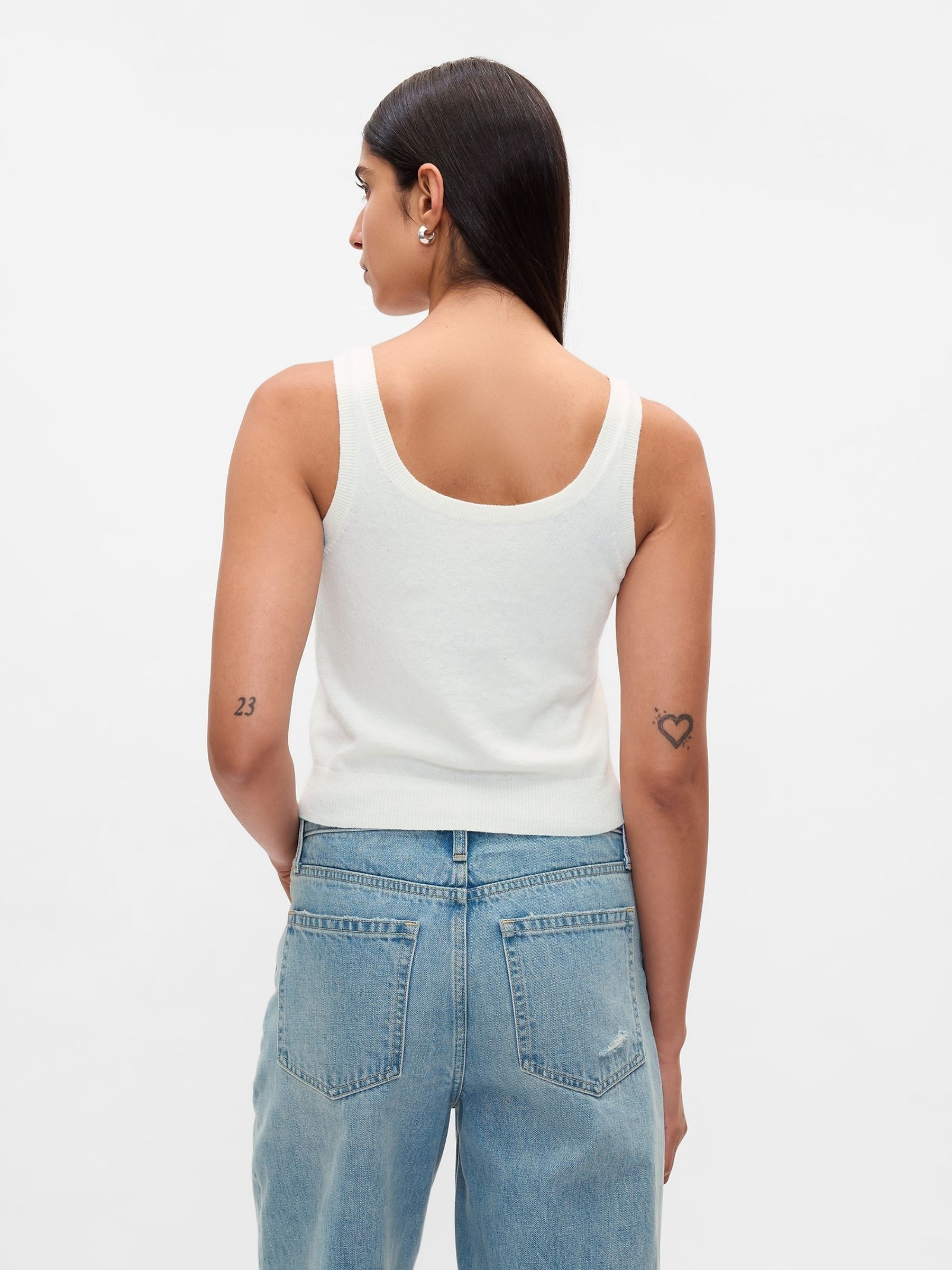 White CashSoft Cropped Vest - Image 2 of 5