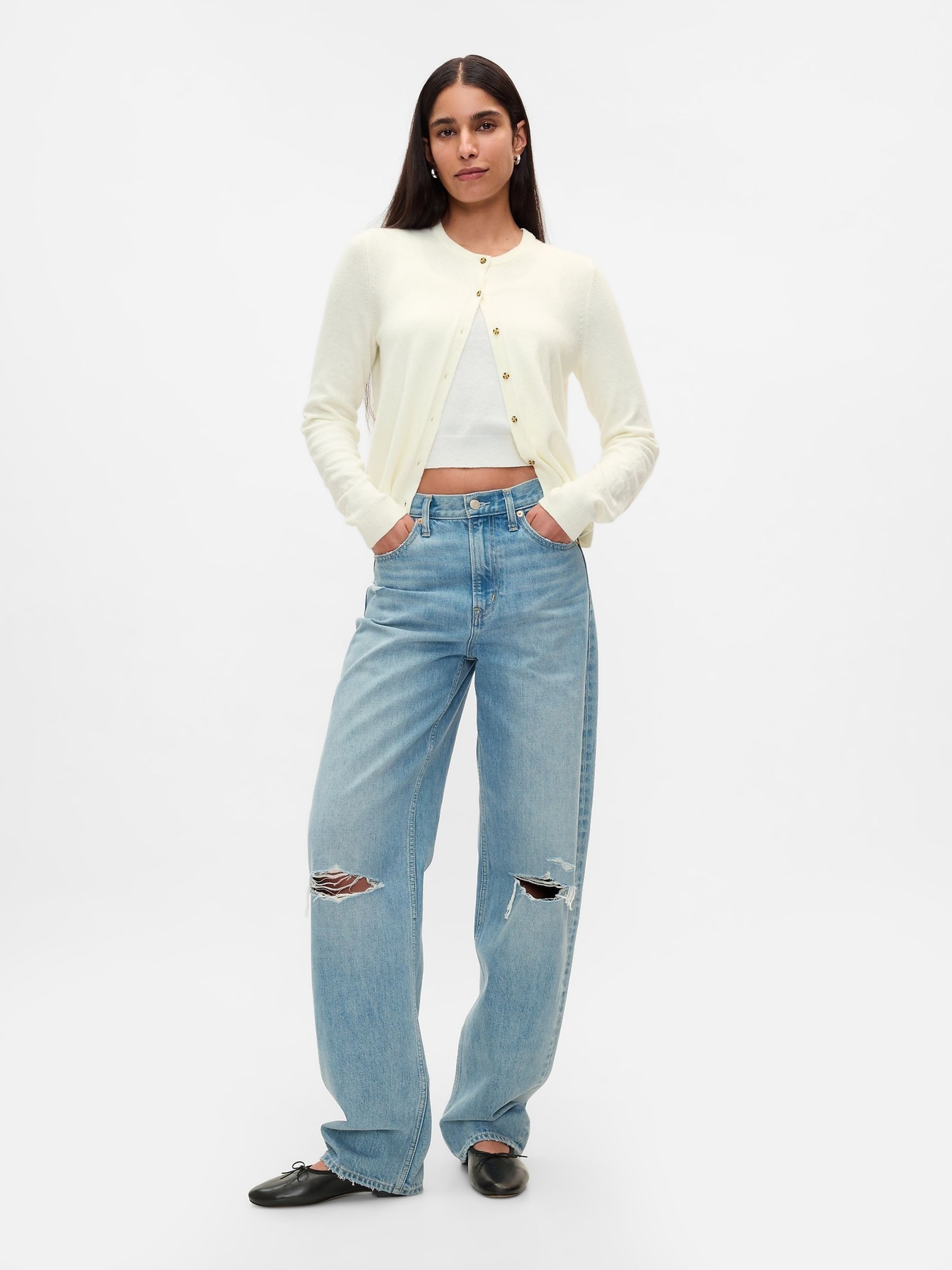 White CashSoft Cropped Vest - Image 3 of 5