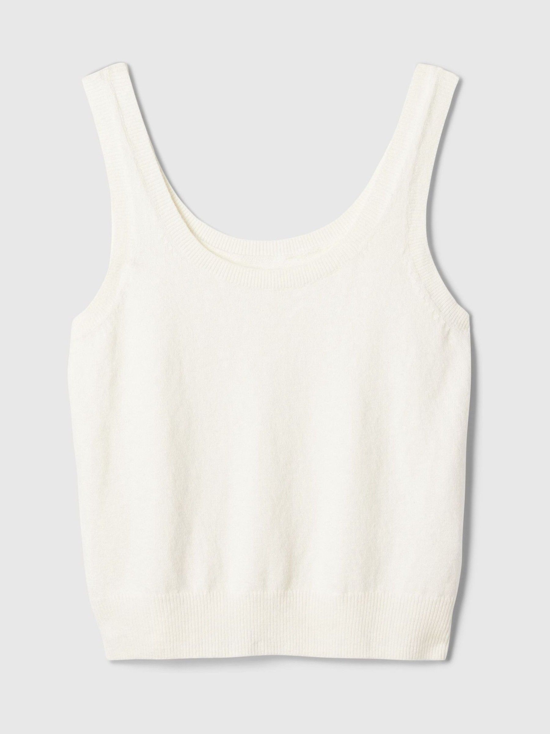 White CashSoft Cropped Vest - Image 4 of 5