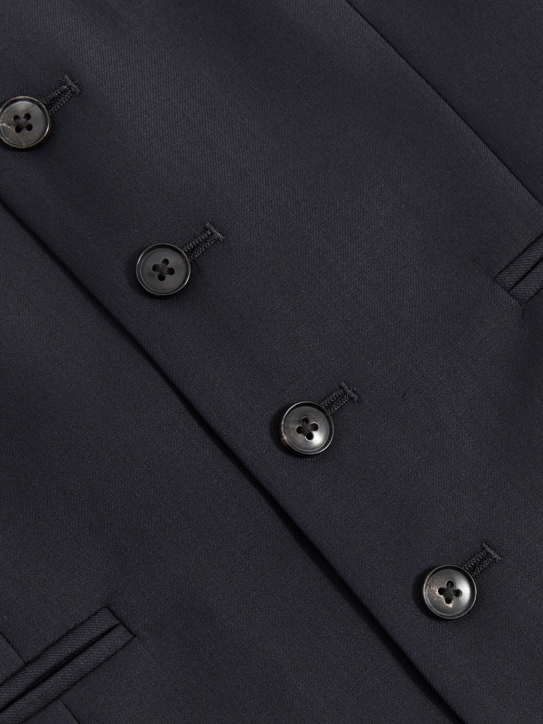 Slim-Fit Wool Suit Waistcoat in Navy - Image 7 of 7